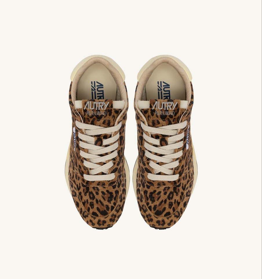 AUTRY ACTION SHOES Reelwind Low Sneaker Suede Leopard
