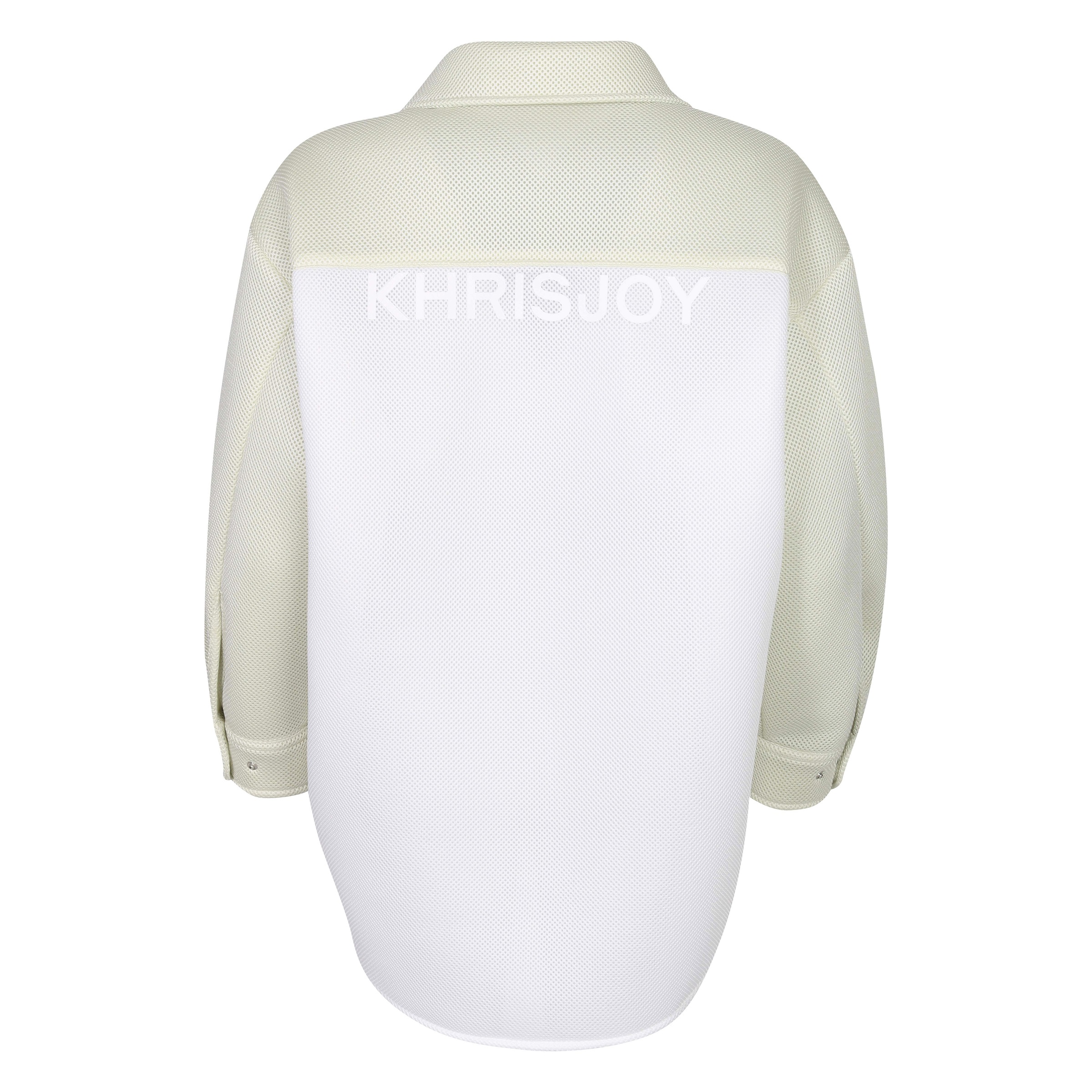 Khrisjoy Oversized Boyfriend Shirt Colourblock Rope/Offwhite