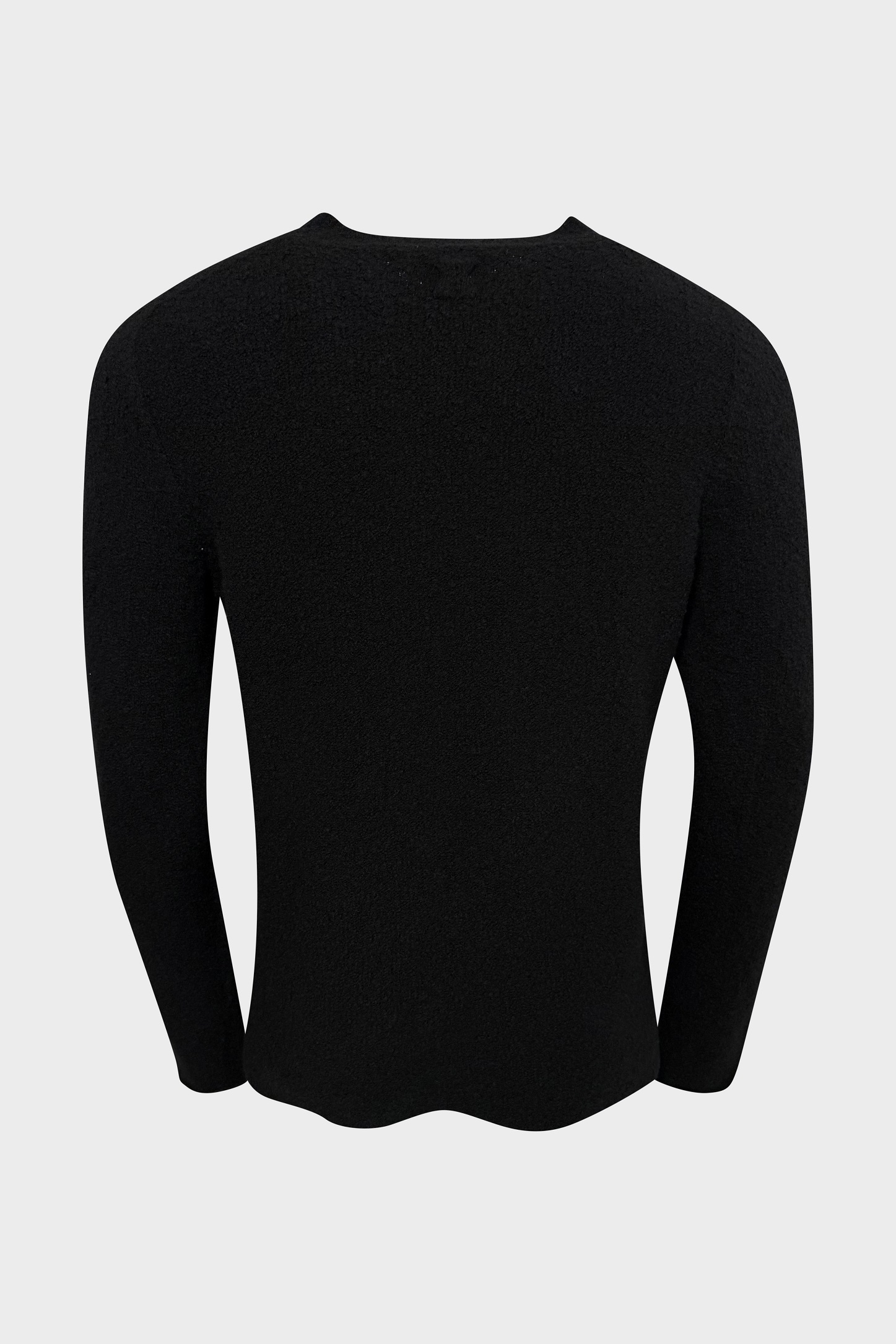 HANNES ROETHER Fluffy Wool Sweater in Black