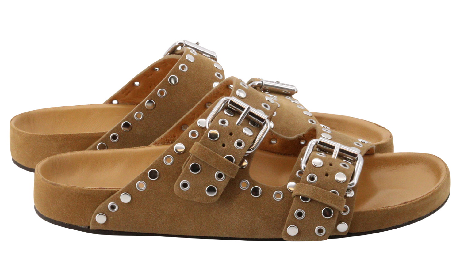 Isabel Marant Sandals Lennyo Studs Beige Suede