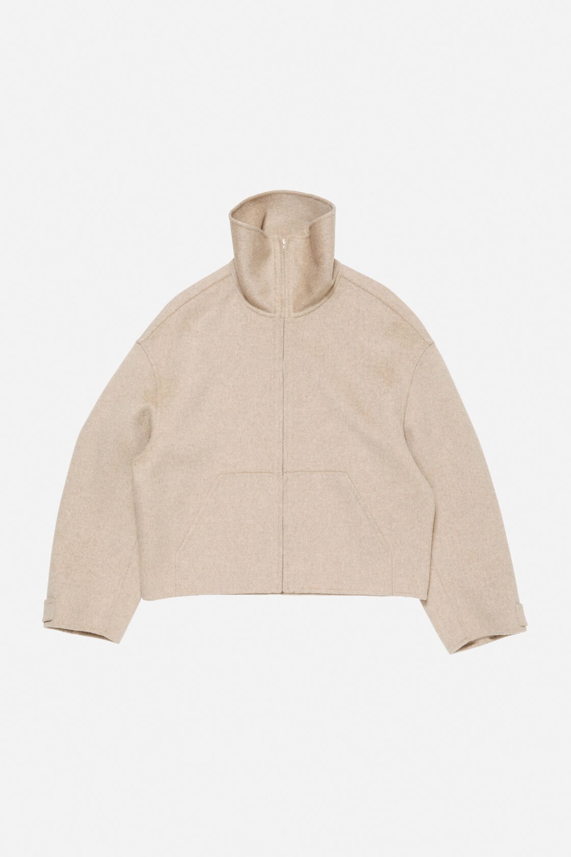 ACNE STUDIOS Boxy Fit Wool Jacket in Oatmeal Melange