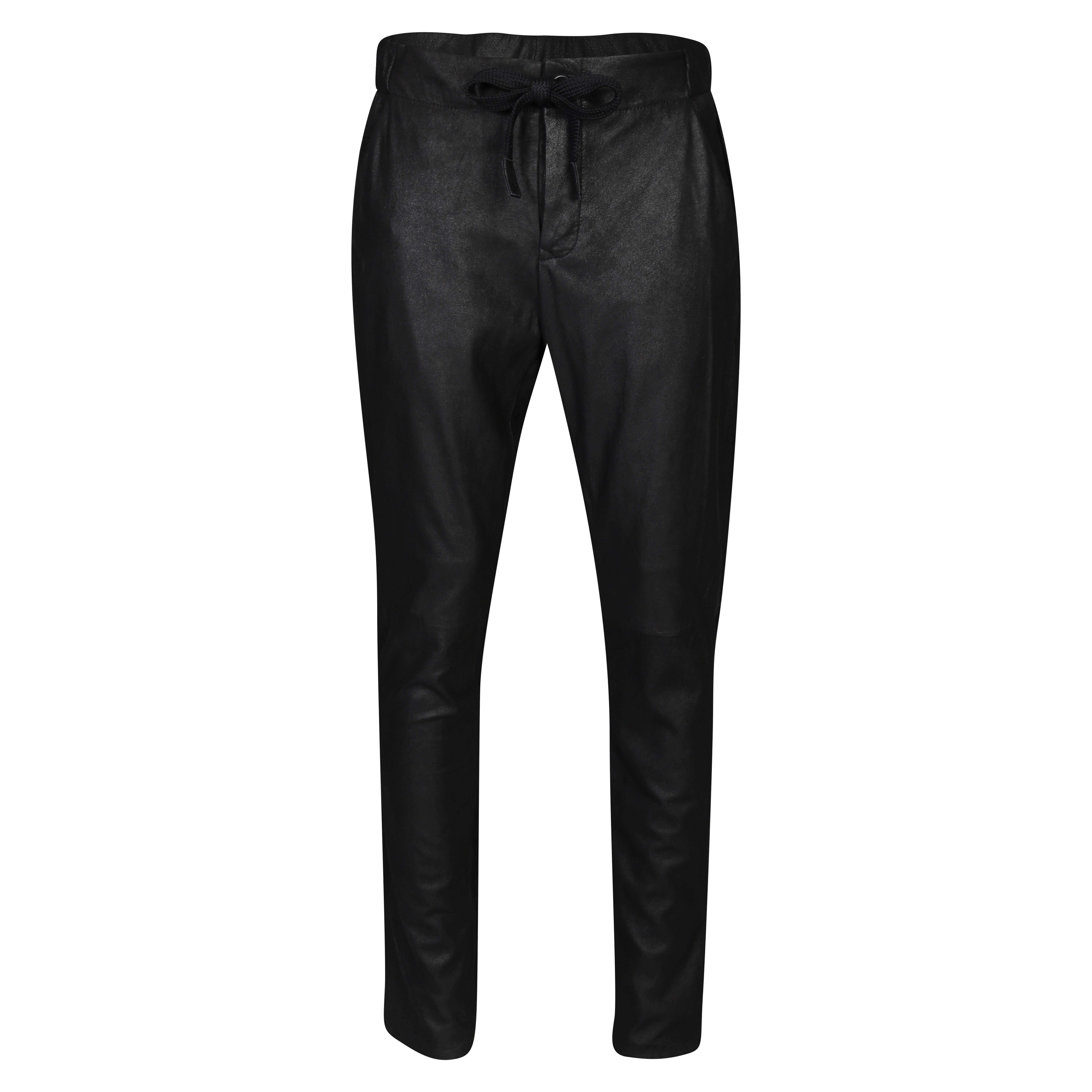 Hannes Roether Leather Pant in Black