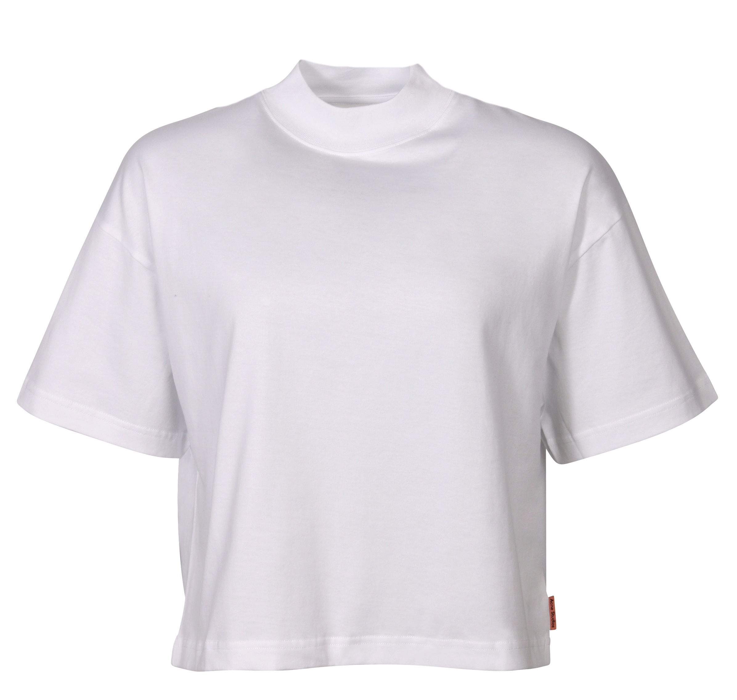 Acne Studios Cropped Turtle Neck T-Shirt Emirka White