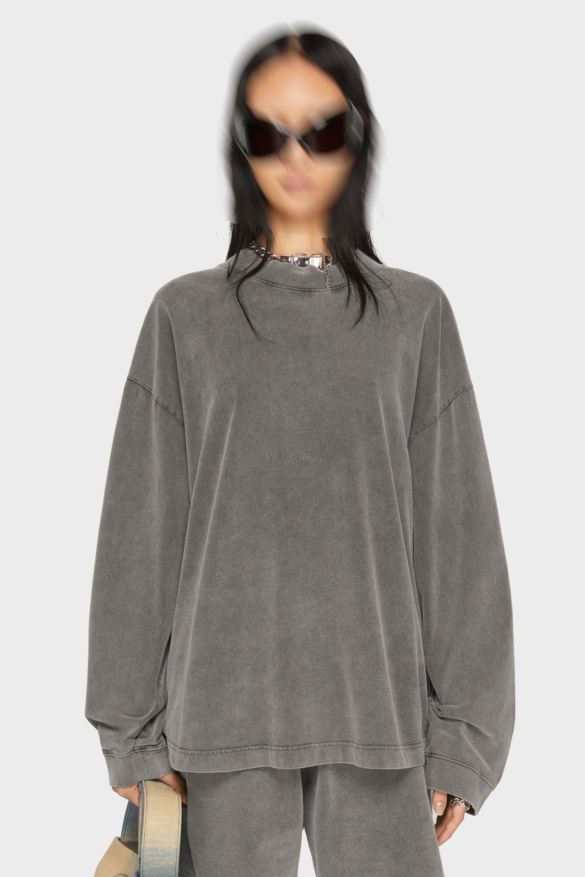 ACNE STUDIOS Vintage Oversize Longsleeve in Faded Black