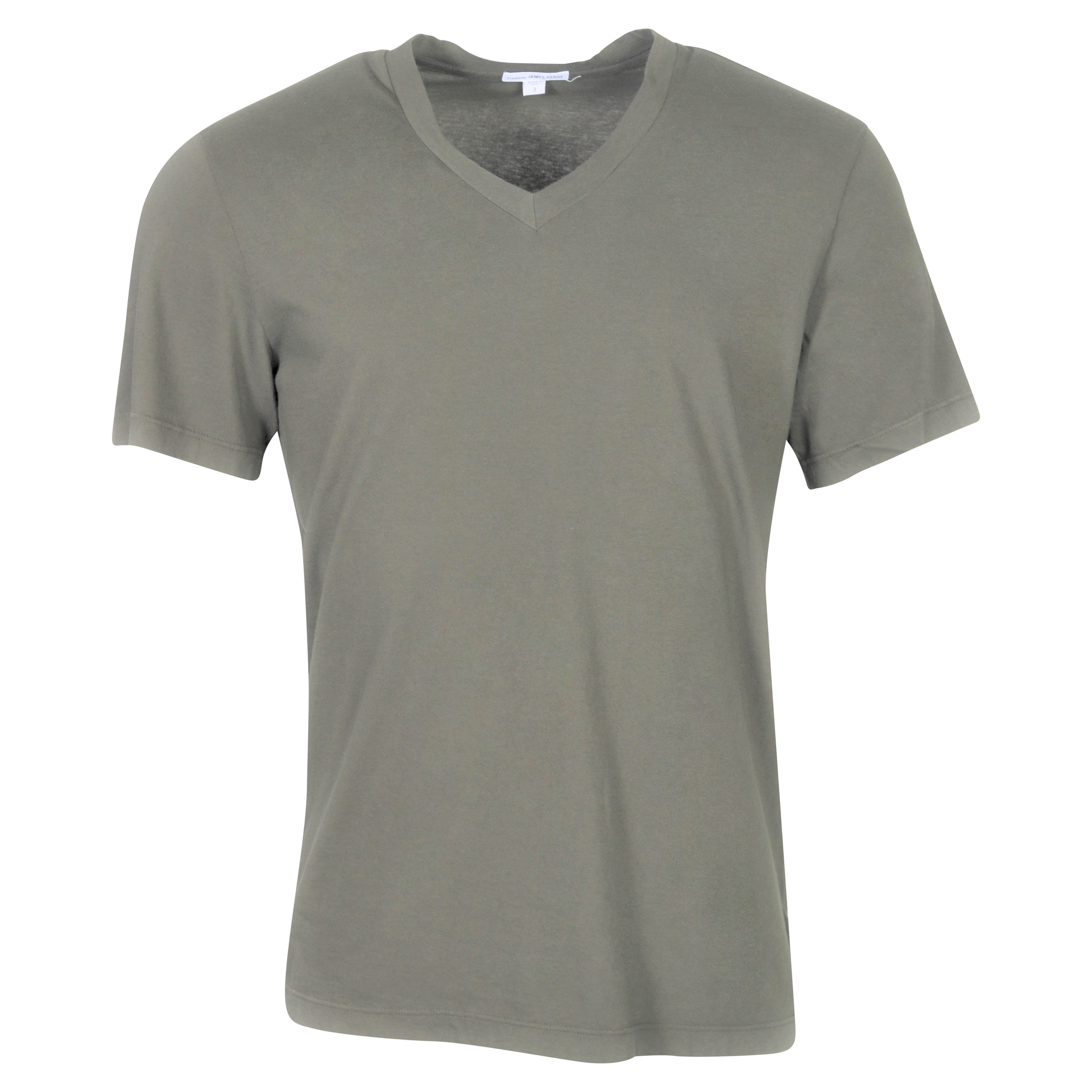 James Perse T-Shirt V-Neck in Jungle 2XL