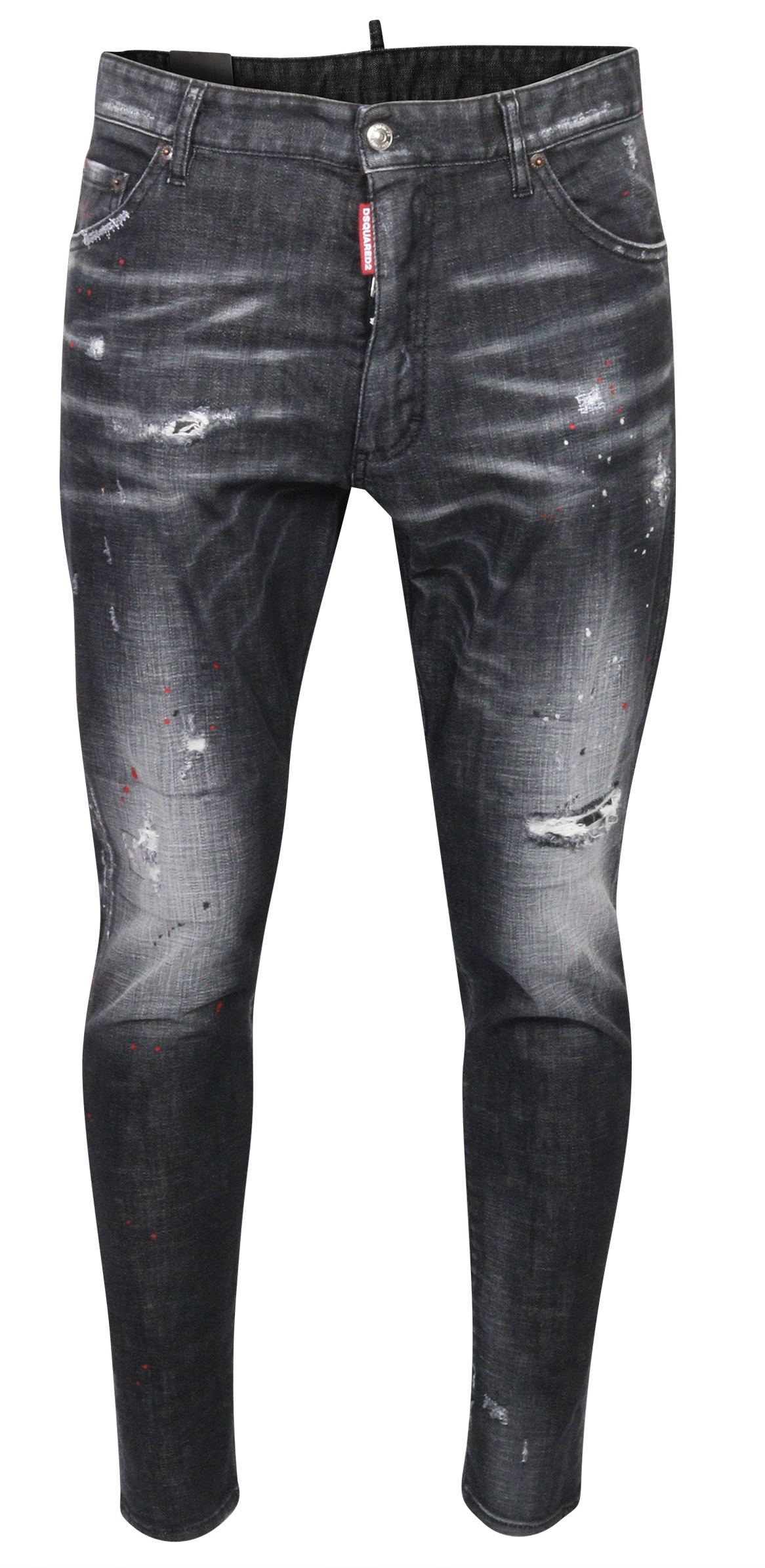 Dsquared Relaxed Long Crotch Jeans Black Washed