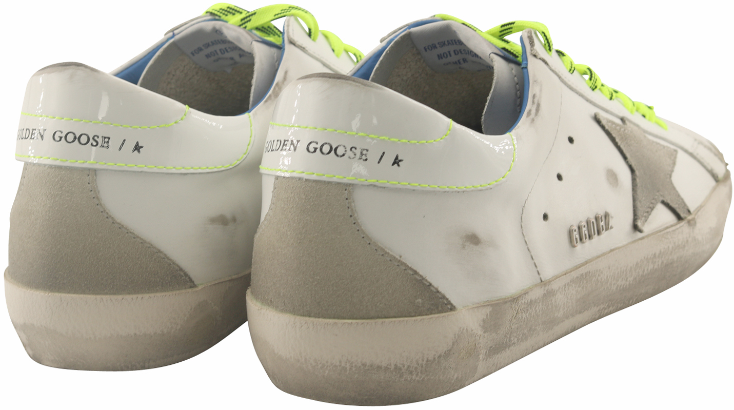 Golden Goose Sneaker Superstar White Leather/Fluo Details 44
