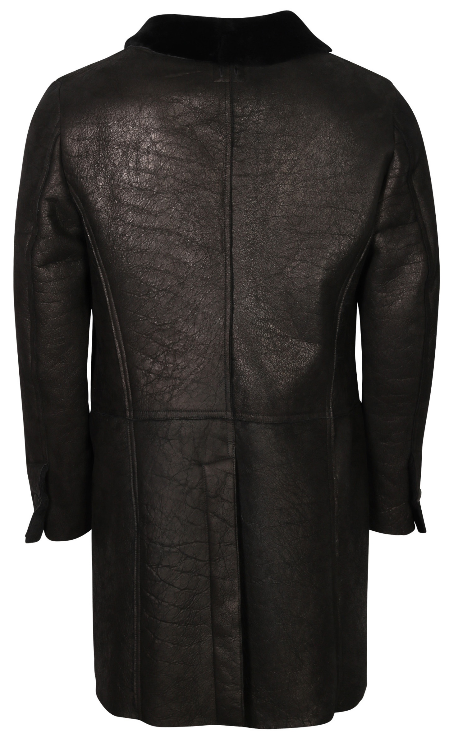 Hannes Roether Shearling Coat Black