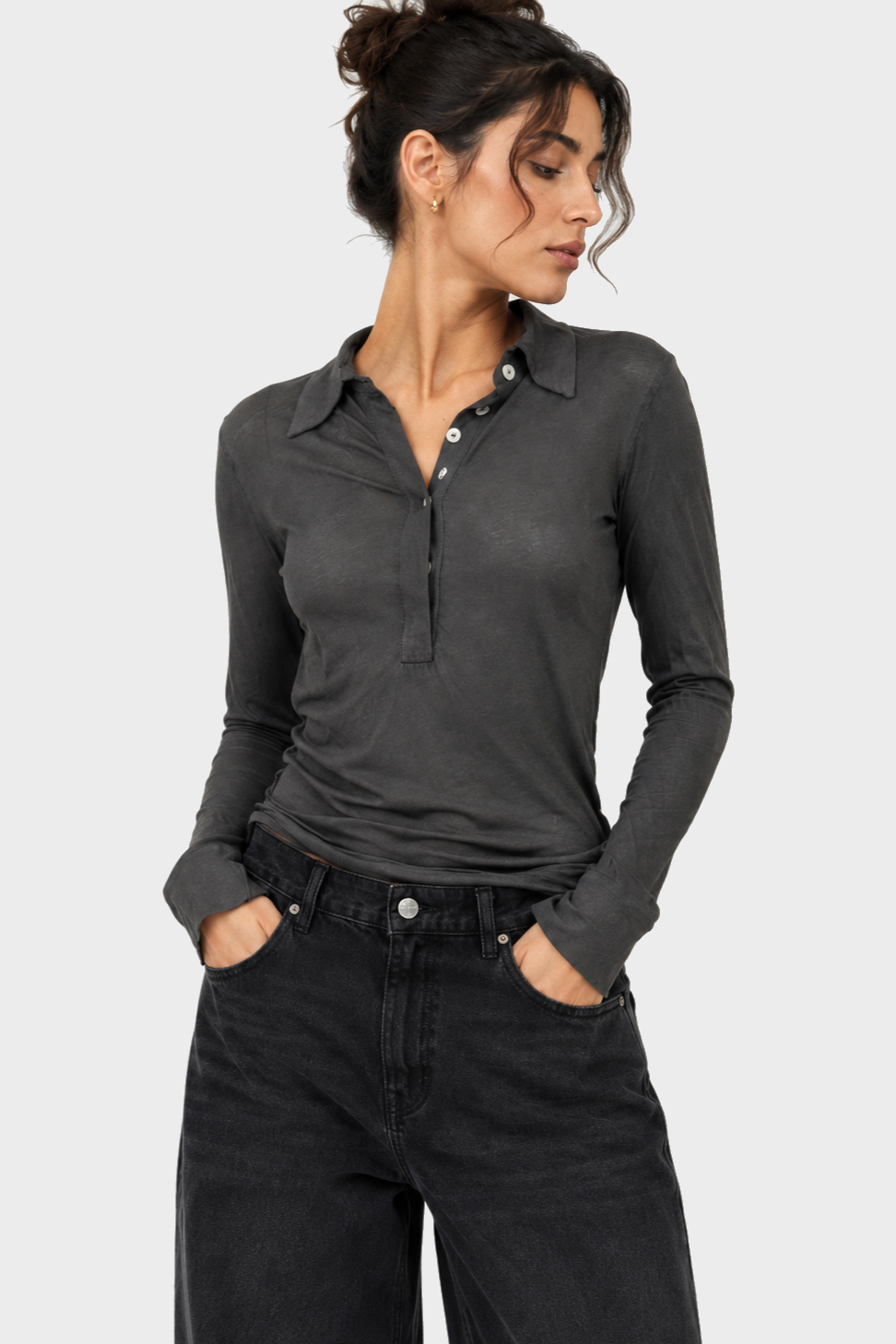 ALL III Luma Polo Shirt in Future Grey
