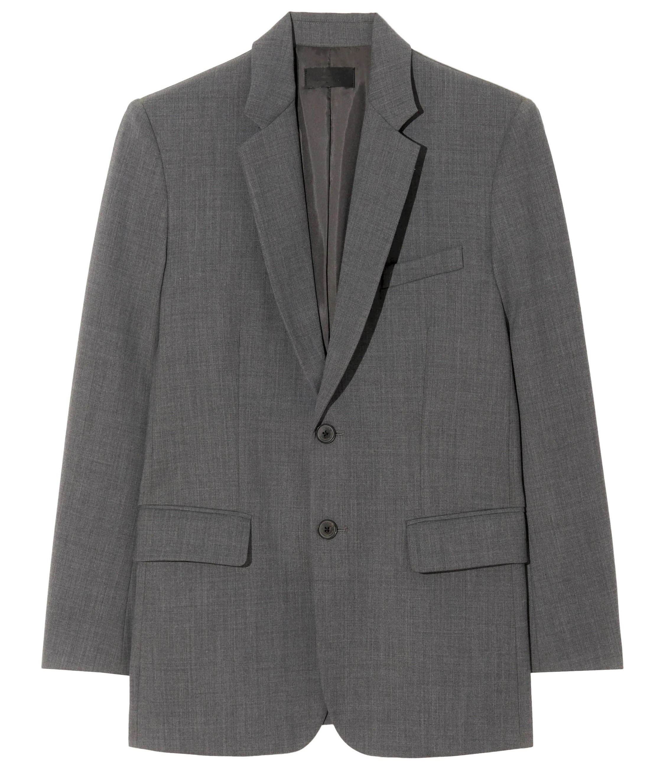 NILI LOTAN Boyfriend Jacket in Heather Grey
