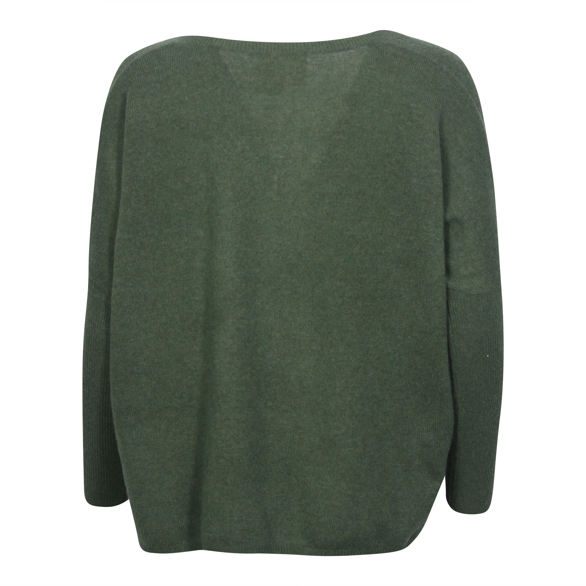 Absolut Cashmere Poncho Sweater Camille in Olive Melange