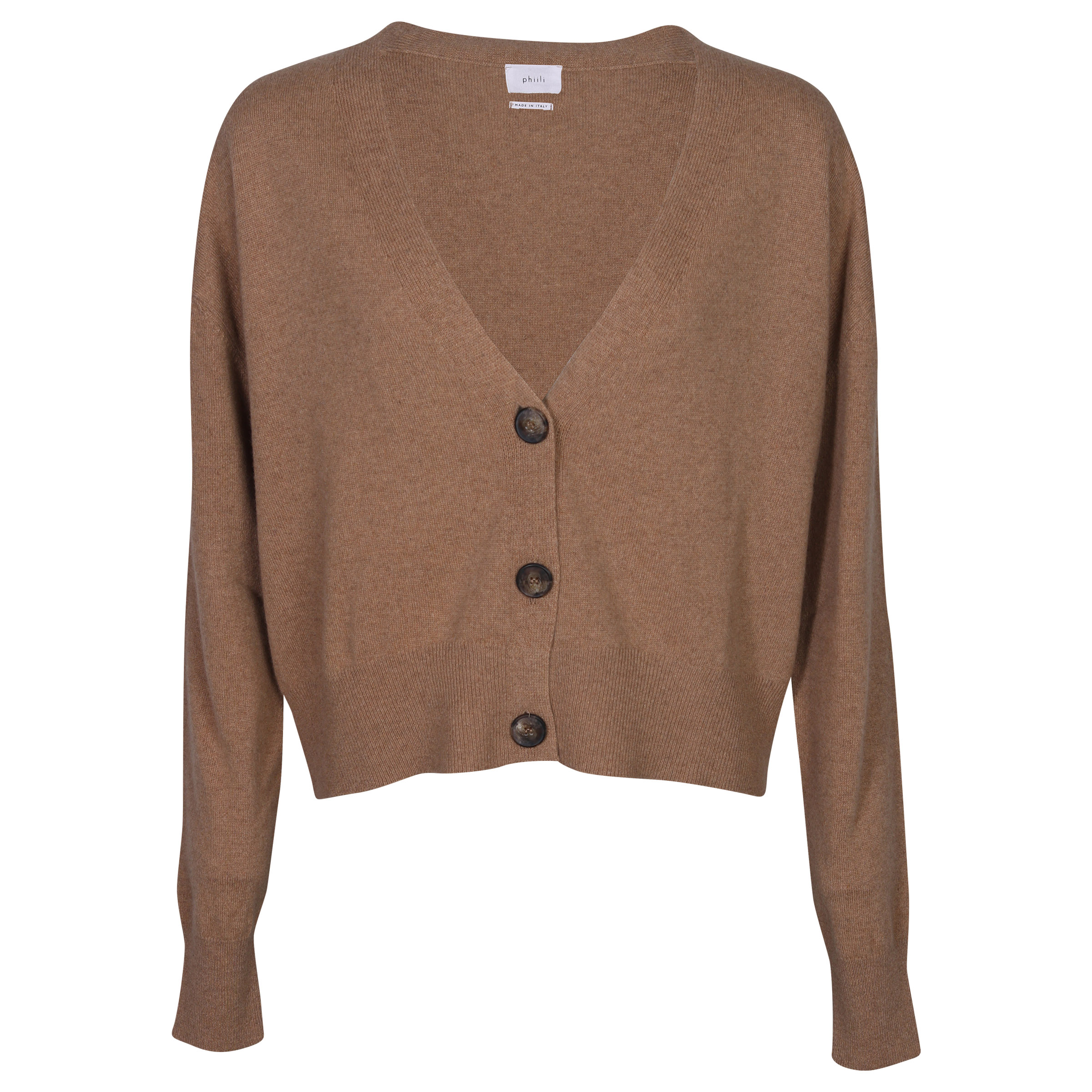 Phiili Recycled Cashmere Cardigan in Camel