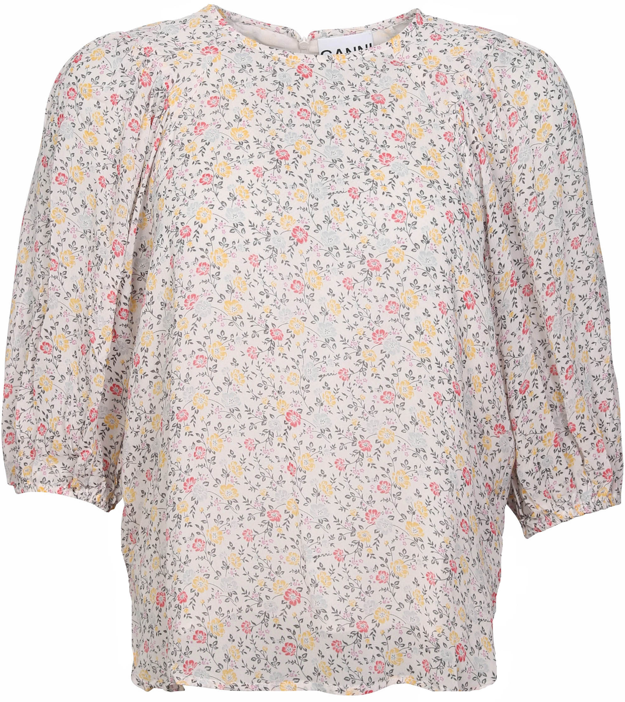 Ganni Viscose Blouse Light Flowerprint