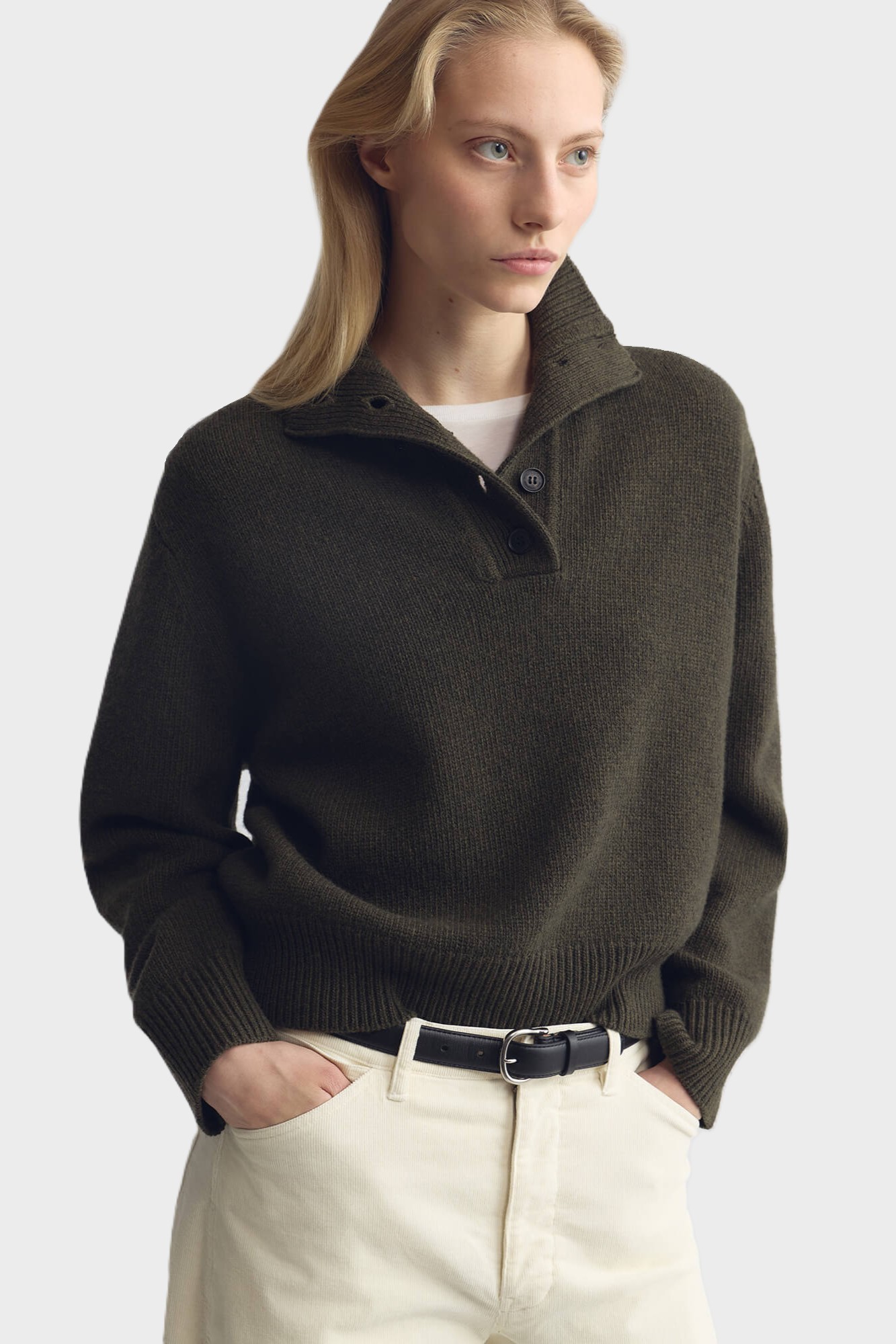 NILI LOTAN Renata Knit Sweater in Dark Pine Melange