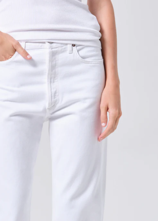AGOLDE 90's Crop Jeans in Marshmallo