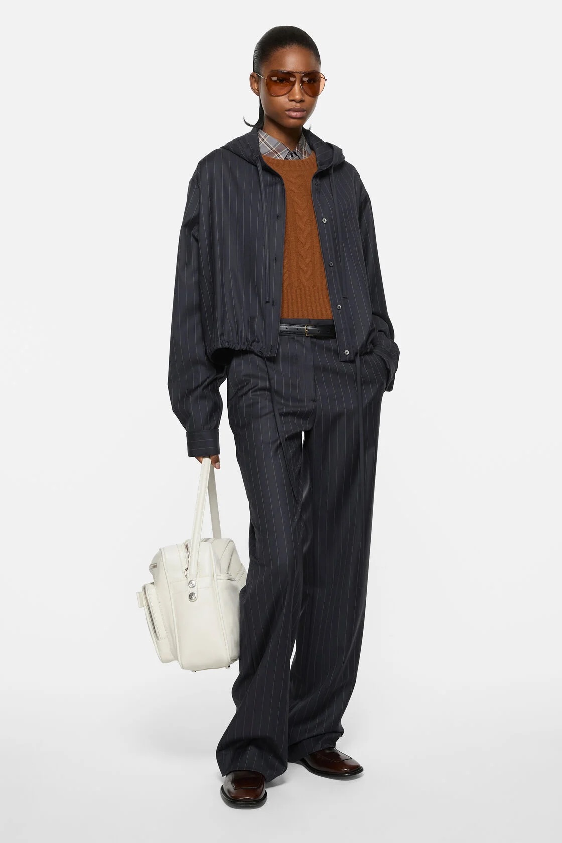 ACNE STUDIOS Pinstripe Jacket in Navy
