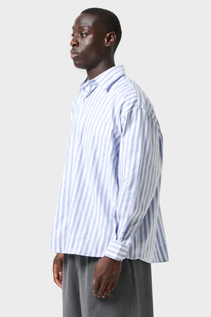 PERPLEX Striped Oversize Shirt in Blue