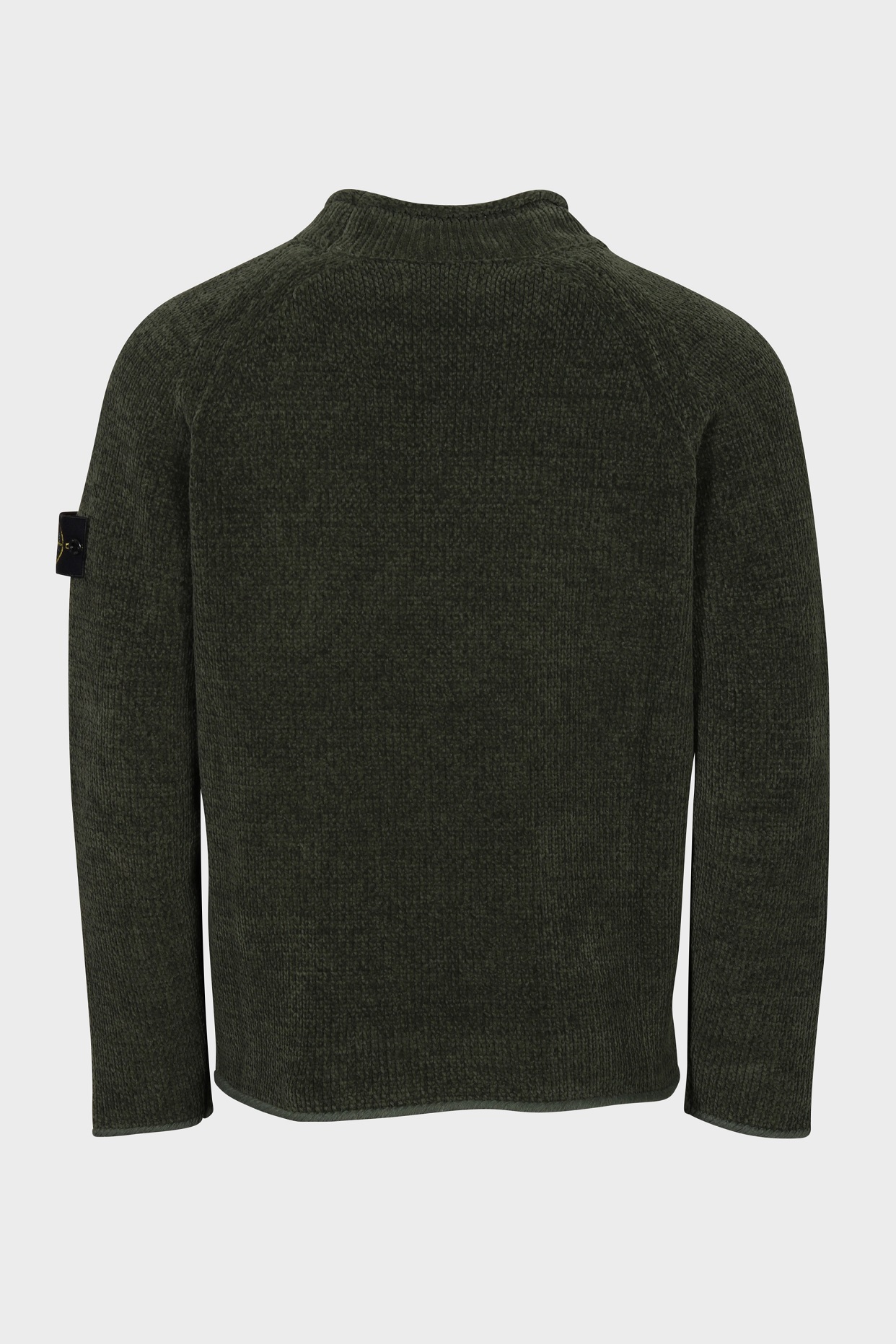 STONE ISLAND Super Soft Cotton Knit Pullover in Olive 3XL