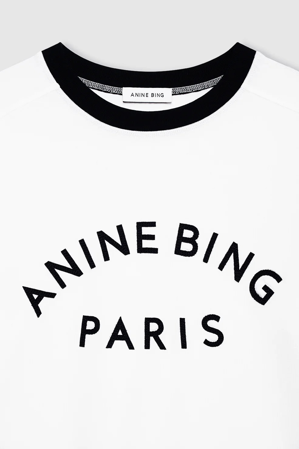 ANINE BING Paris Relaxed Boxy Fit T-Shirt in Ivory