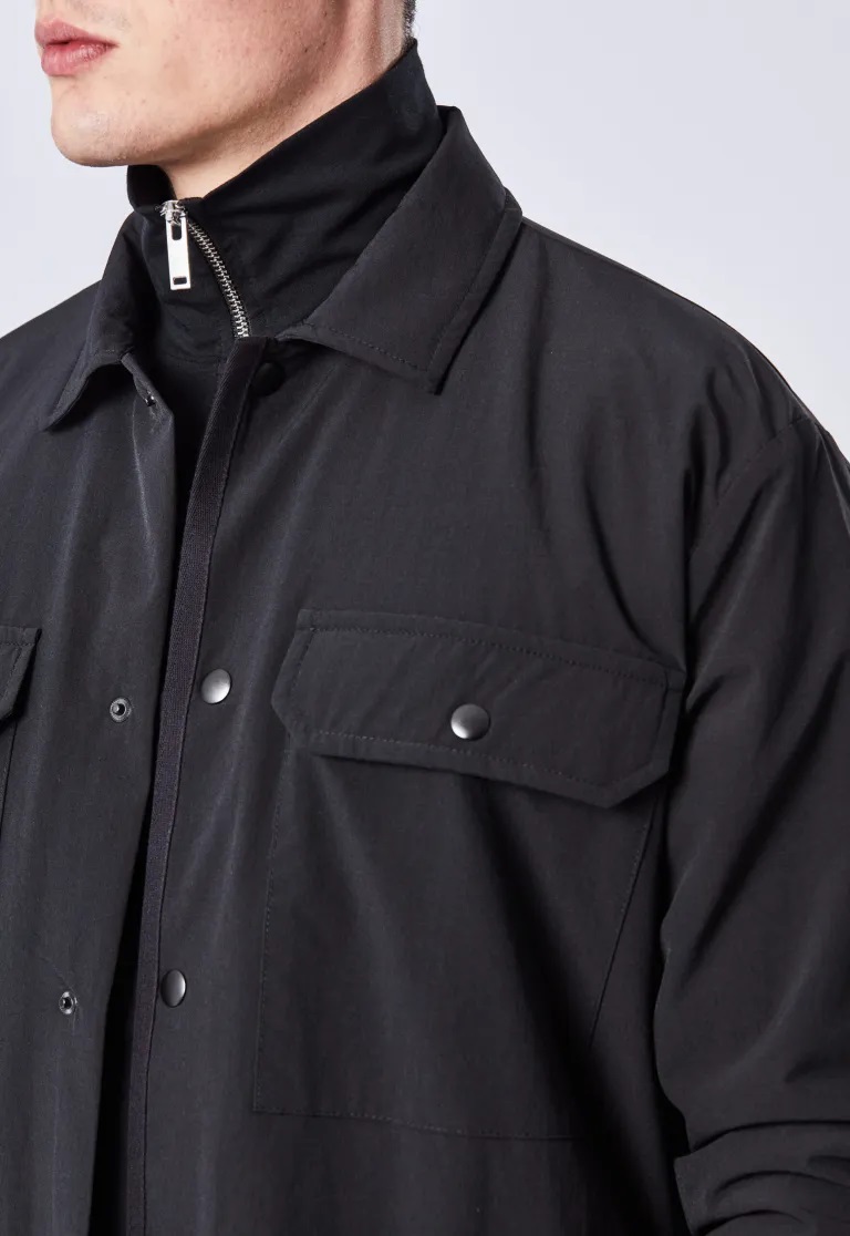 THOM KROM Padded Overshirt in Black L