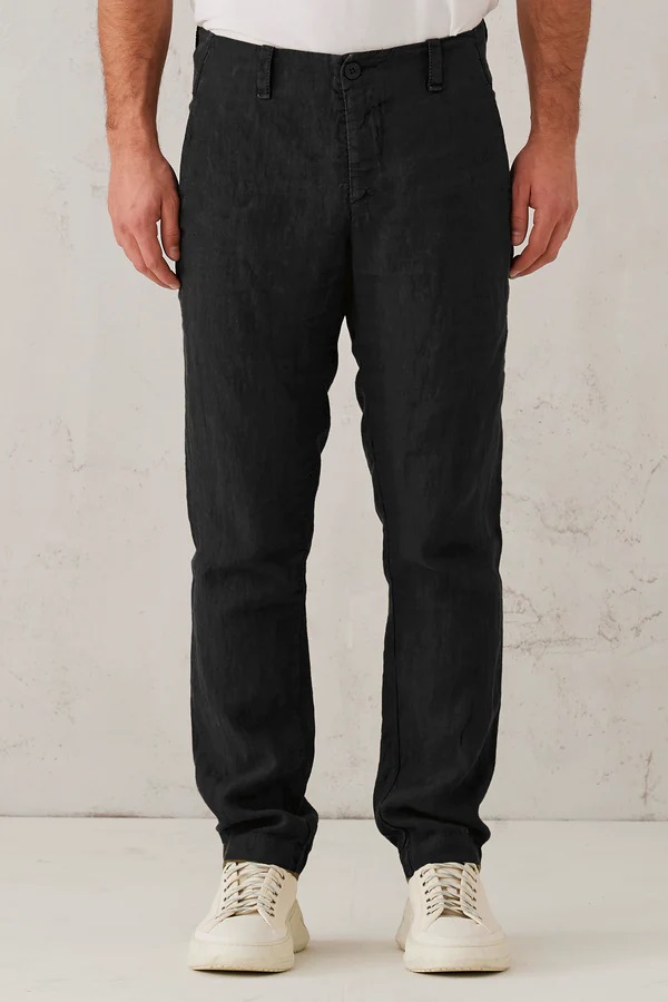 TRANSIT UOMO Linen Pant in Black