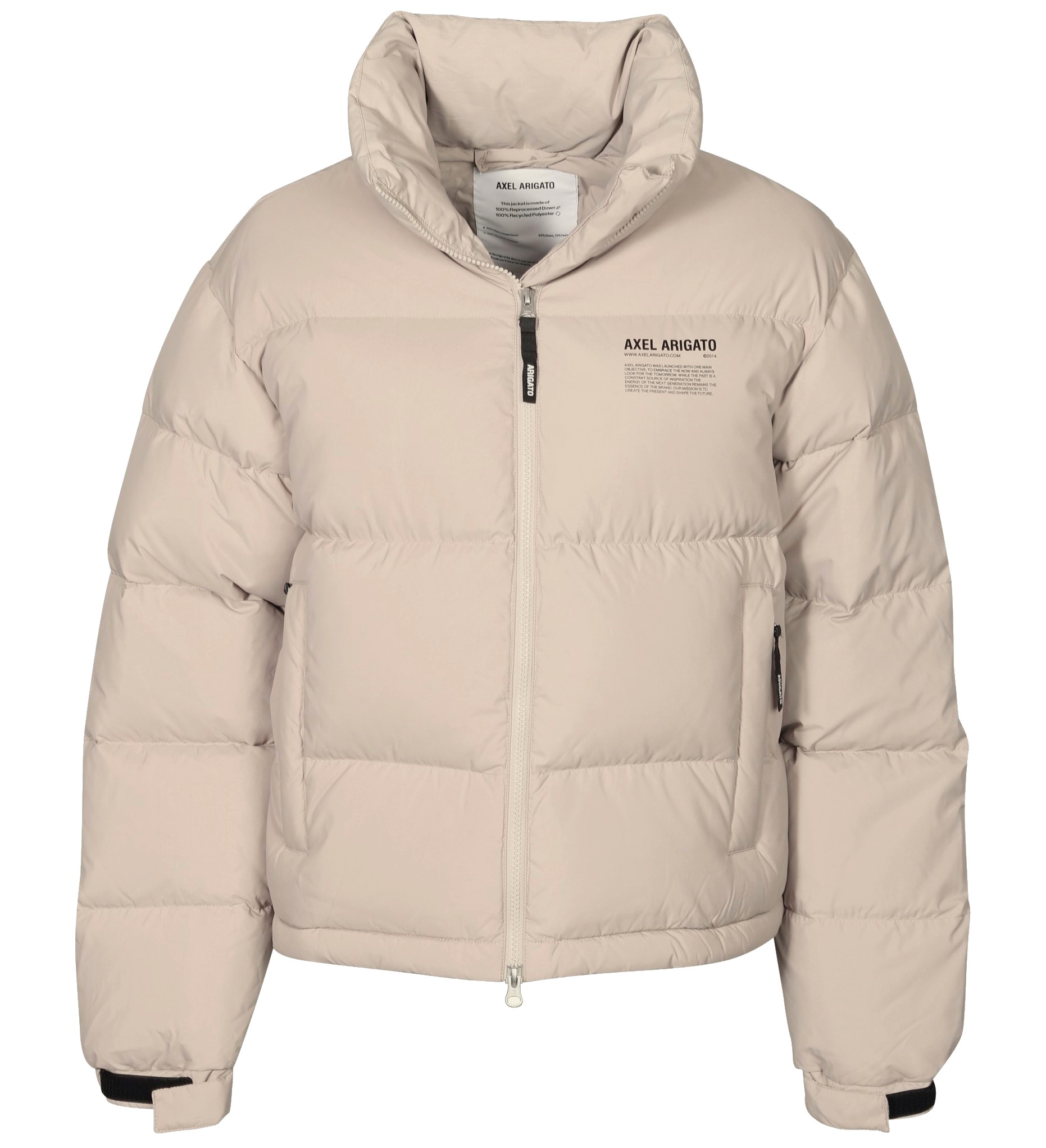 AXEL ARIGATO Observer Puffer Jacket in Pale Beige