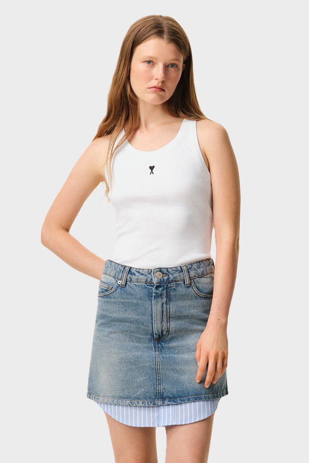 AMI PARIS de Coeur Tanktop in White