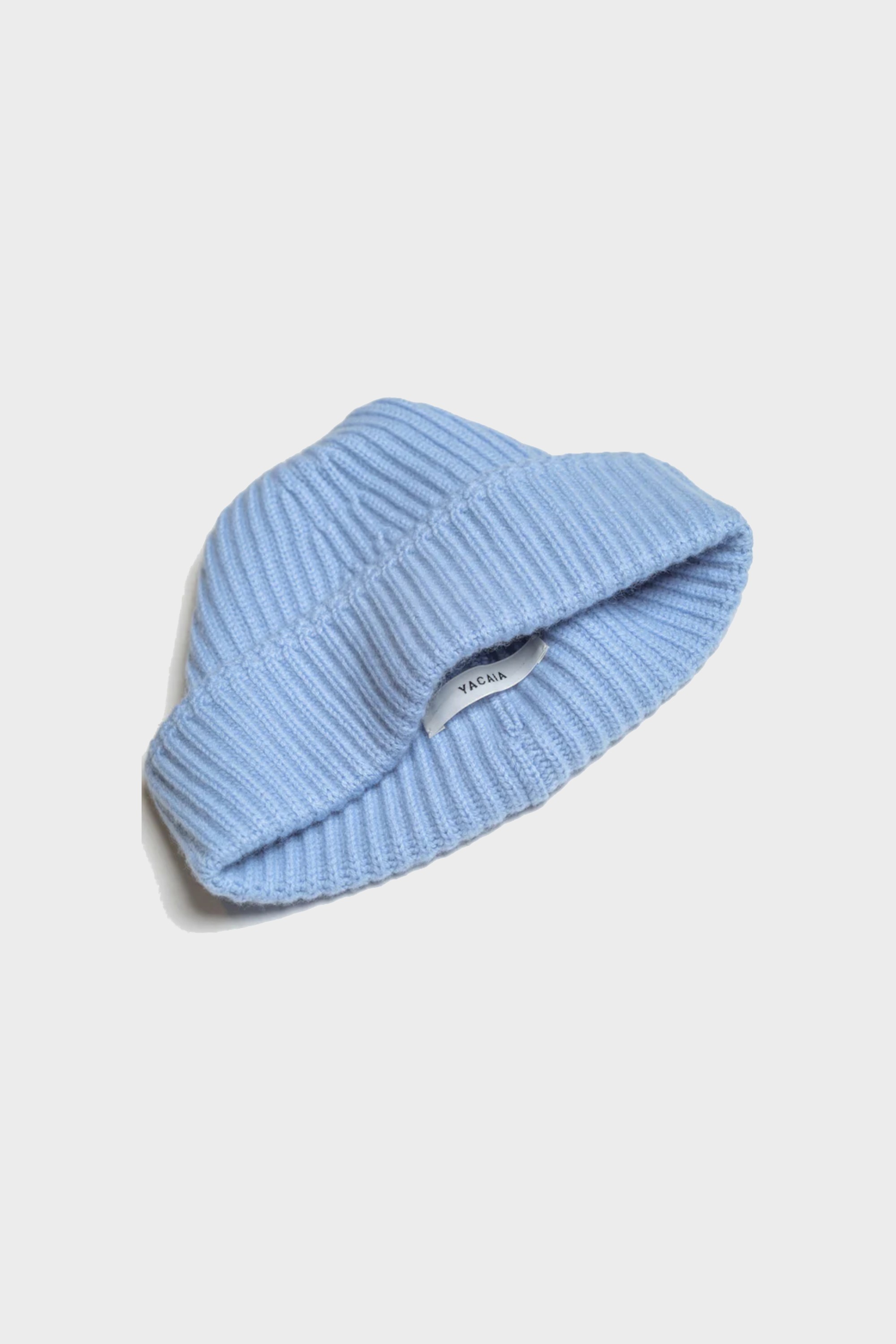 YACAIA Wool/Cashmere Beanie in Light Blue