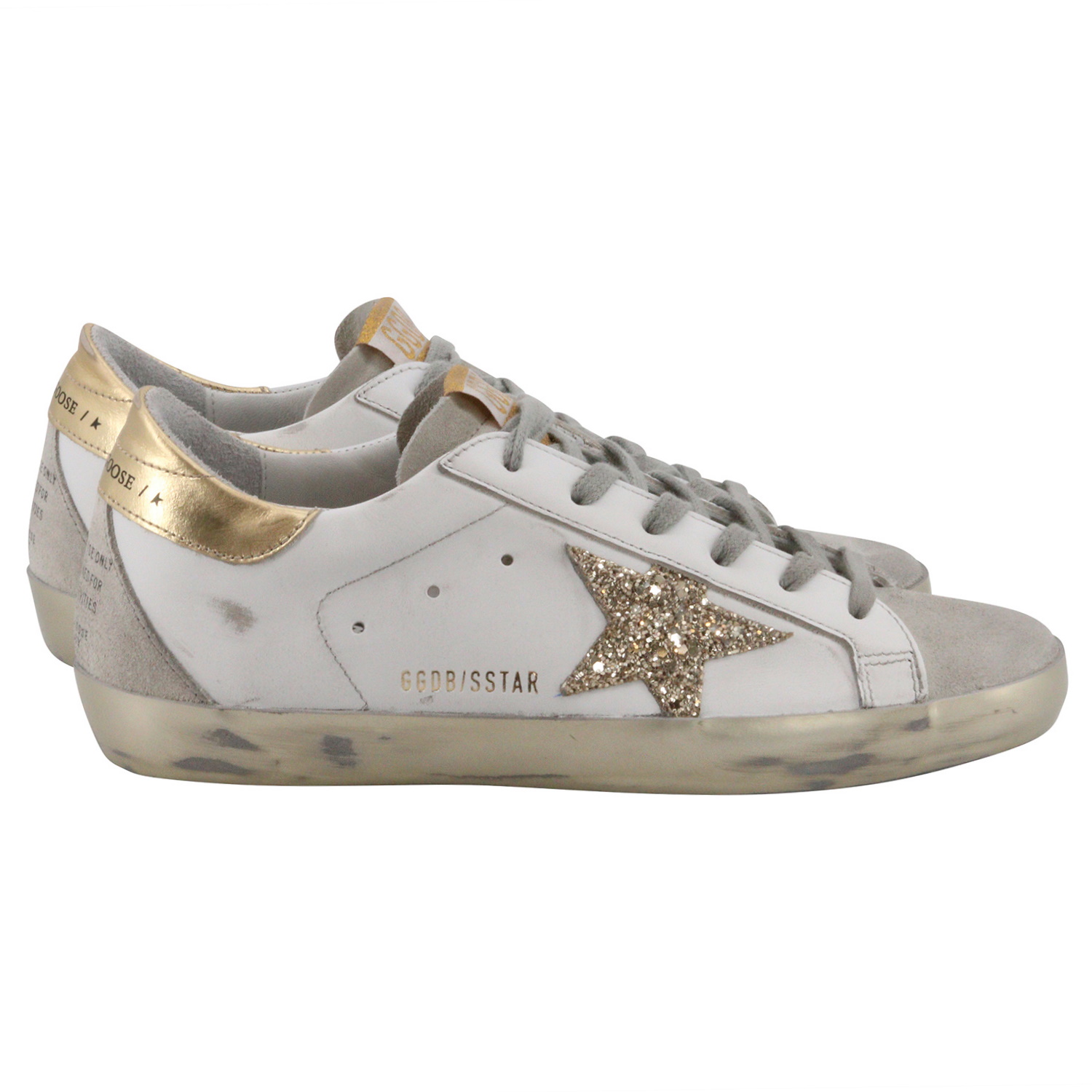 Golden Goose Sneaker Superstar White/Ice/Gold Glitter Star