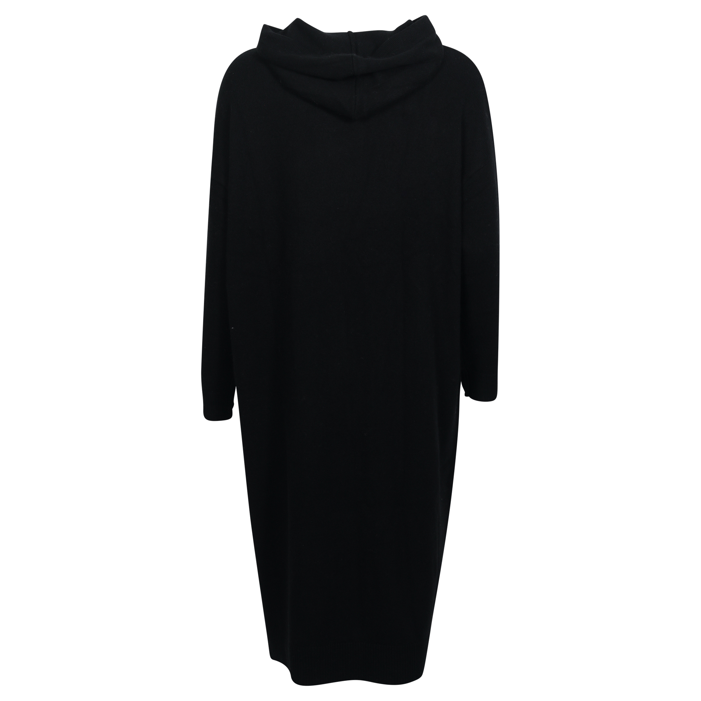 Flona Hooded Cashmere Dress in Black S