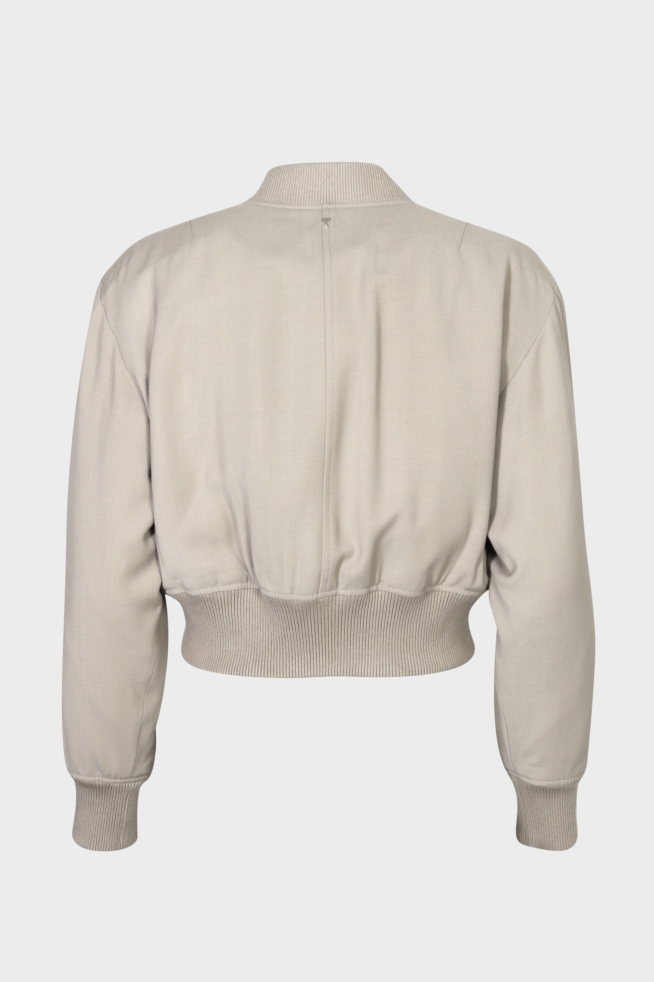 AMI PARIS Bomber Jacket in Light Taupe S