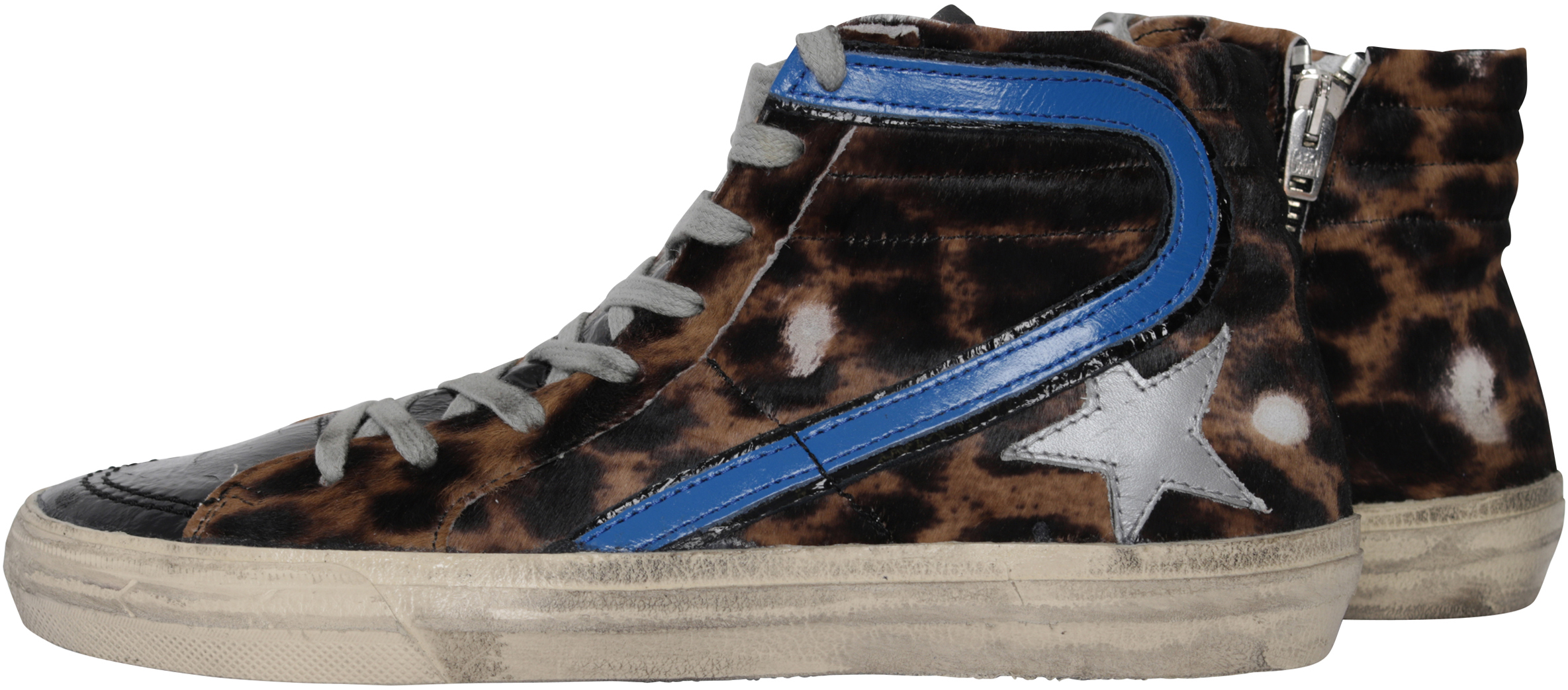 Golden Goose Sneakers Slide Leopard Bluette