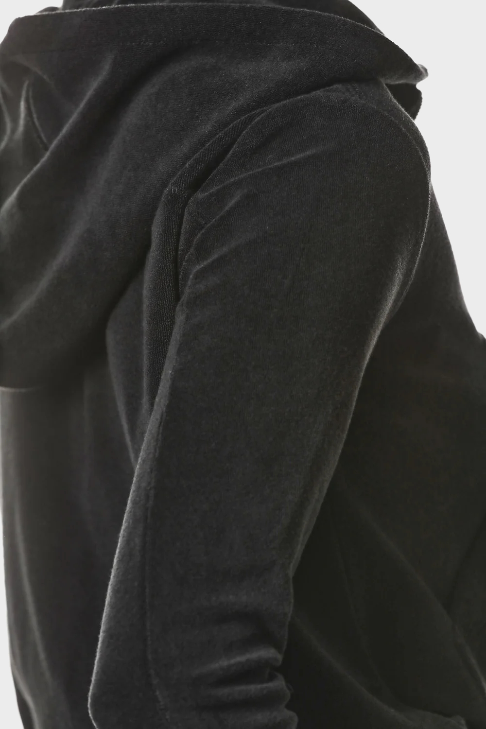 THOM KROM Terry Zip Hoodie in Black