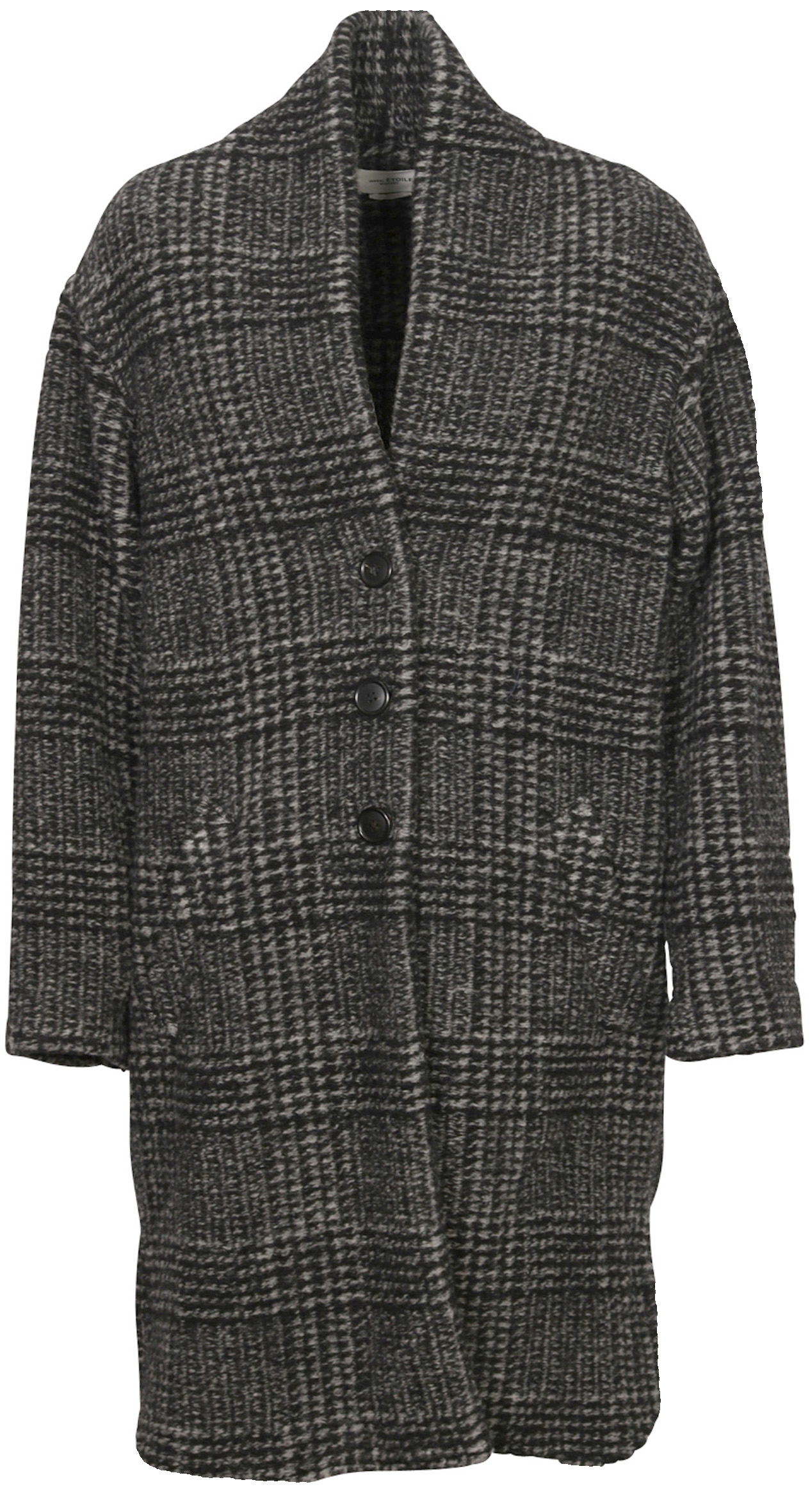 Isabel Marant Étoile Check Coat Gabriel Black/Dark Grey