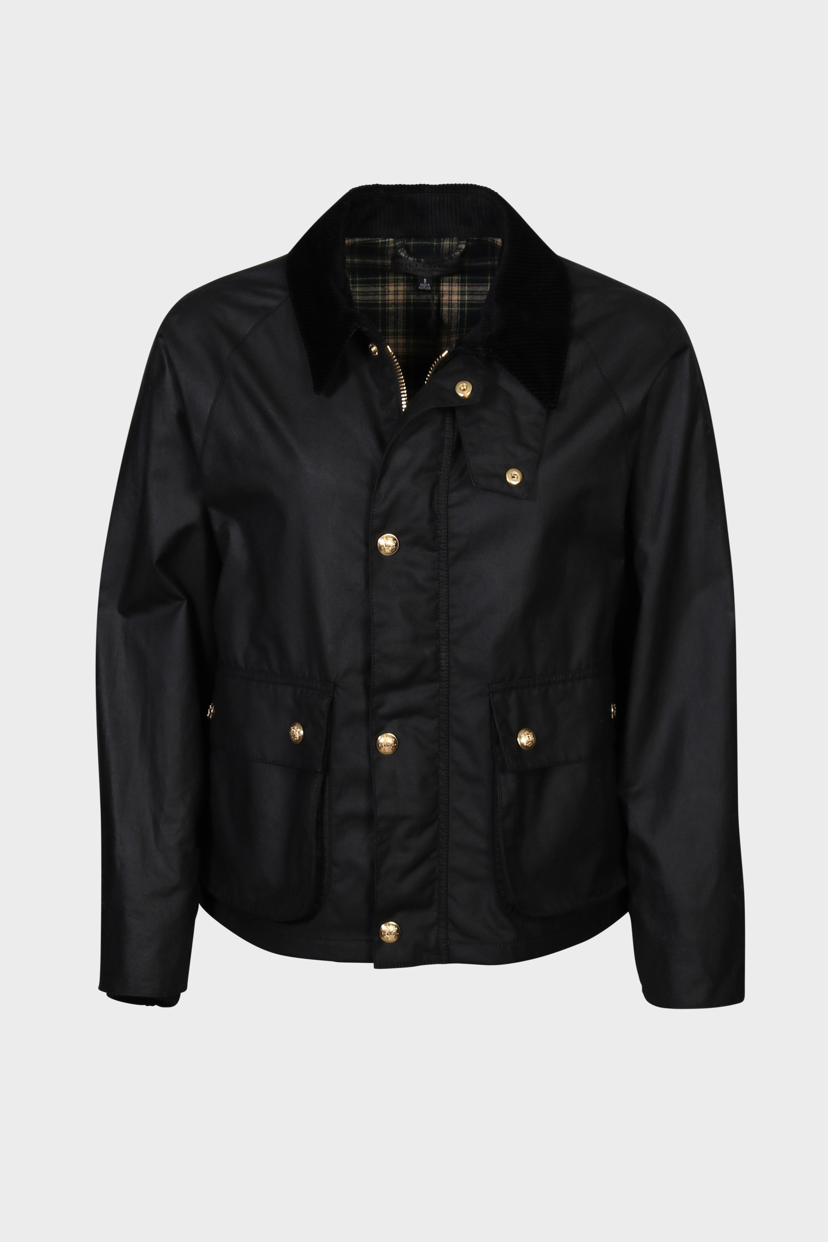 NILI LOTAN Brinley Waxed Short Parka in Black M