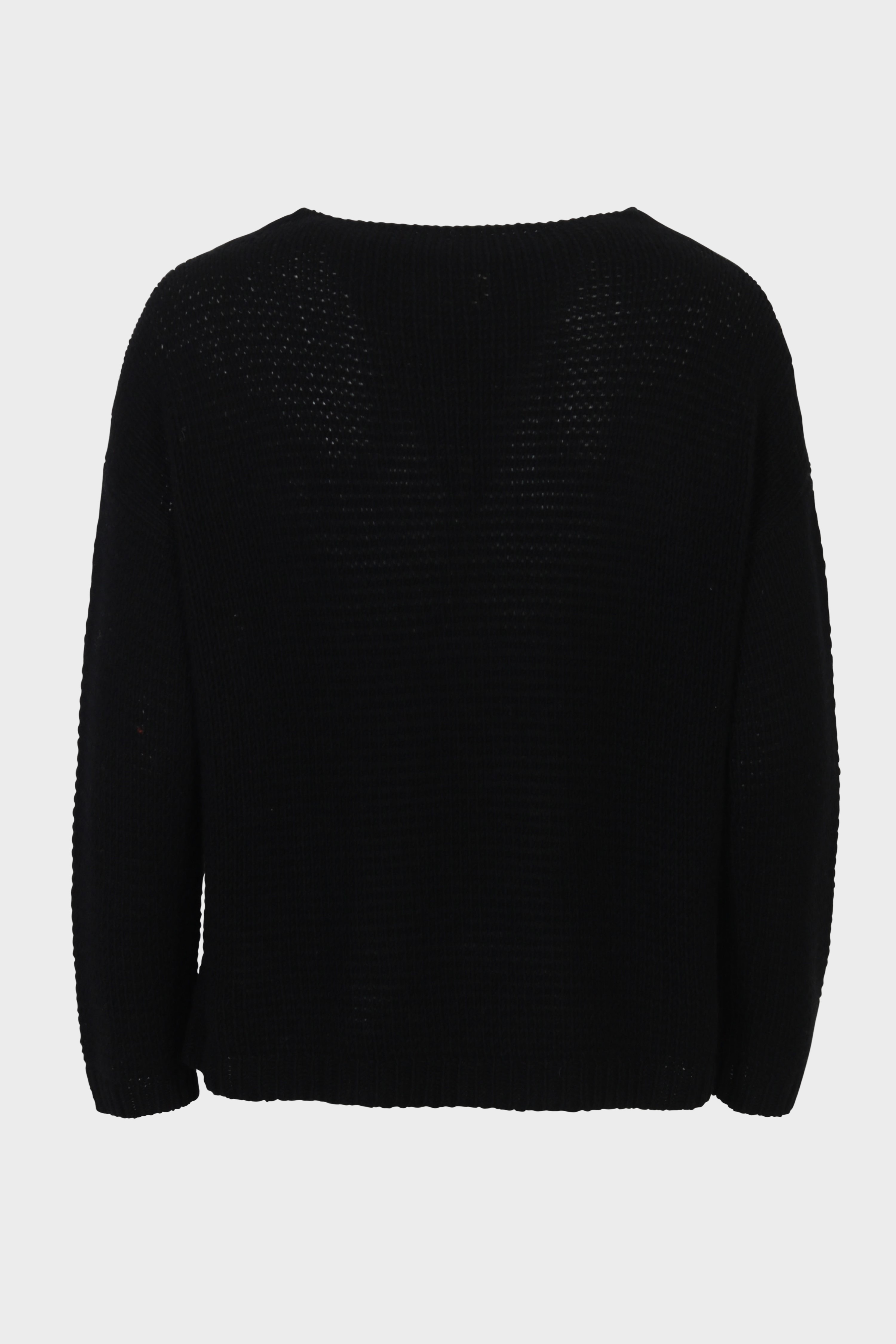 SMINFINITY Chilly Loose & Tight  Knit Pullover in Black XS/S