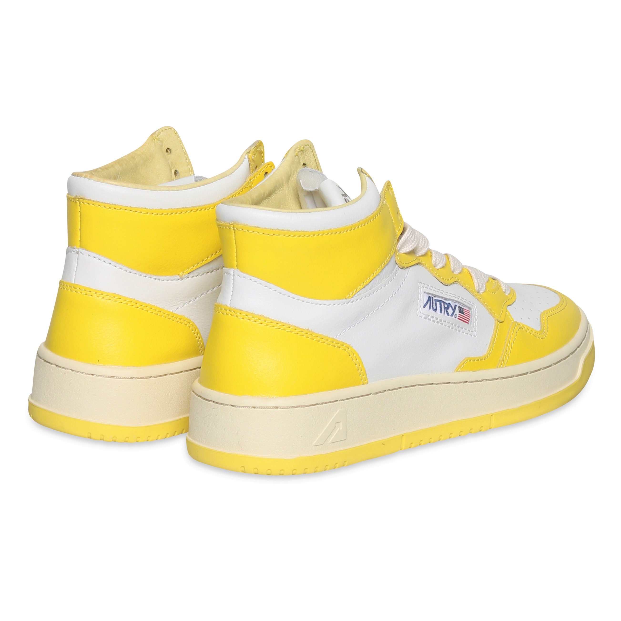 Autry Action Shoes Mid Sneaker White/Yellow 35
