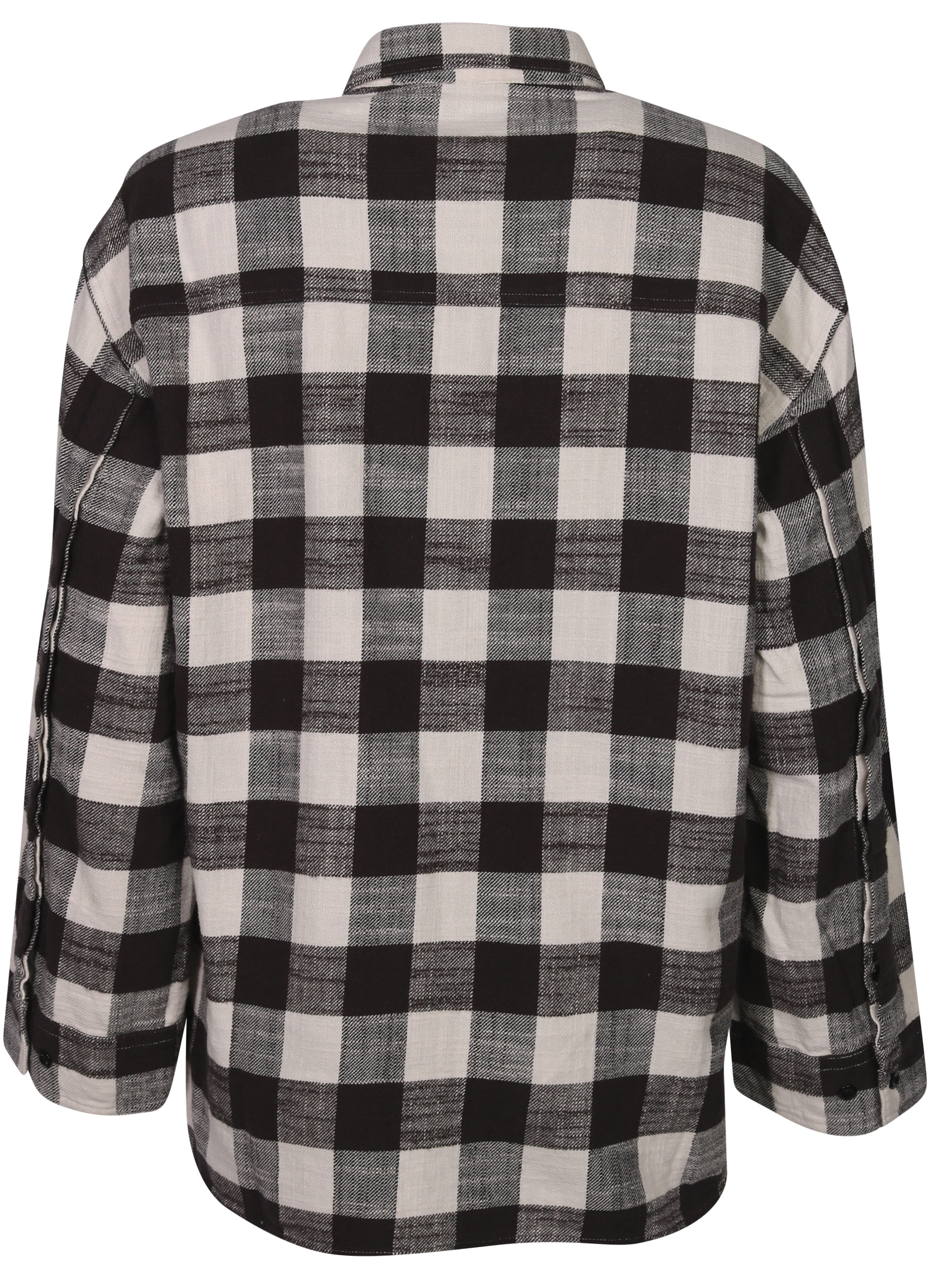 R13 Oversized Sleeve Shirt Black/White Check