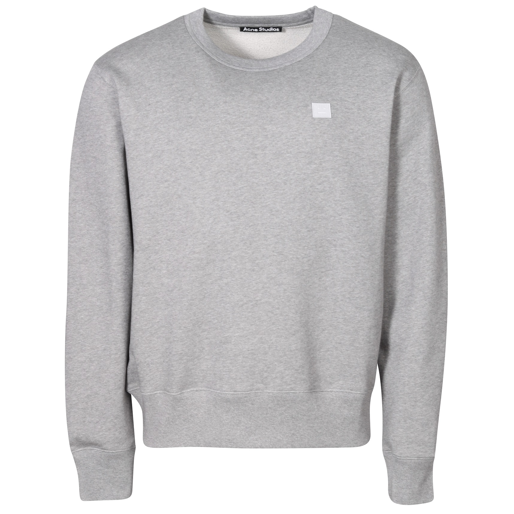 ACNE STUDIOS Unisex Regular Face Sweatshirt in Light Grey Melange