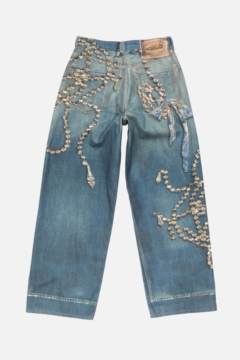 ACNE STUDIOS 1981 Trompe-l'oeil-Print Baggy Jeans in Petite Length