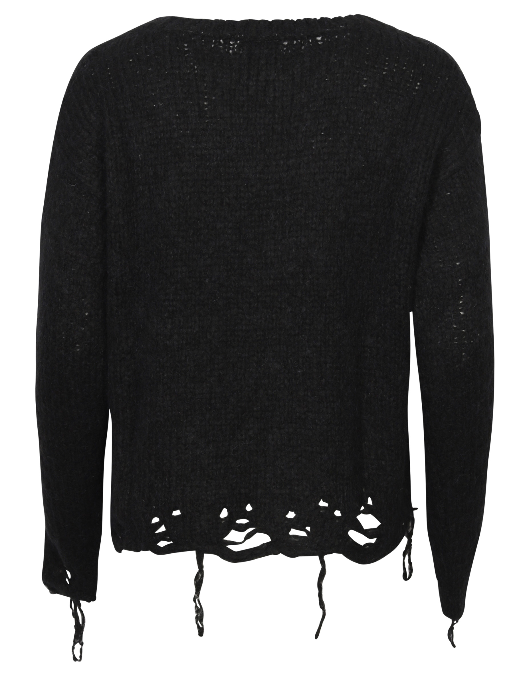 Thom Krom Destroyed Knit Sweater Black