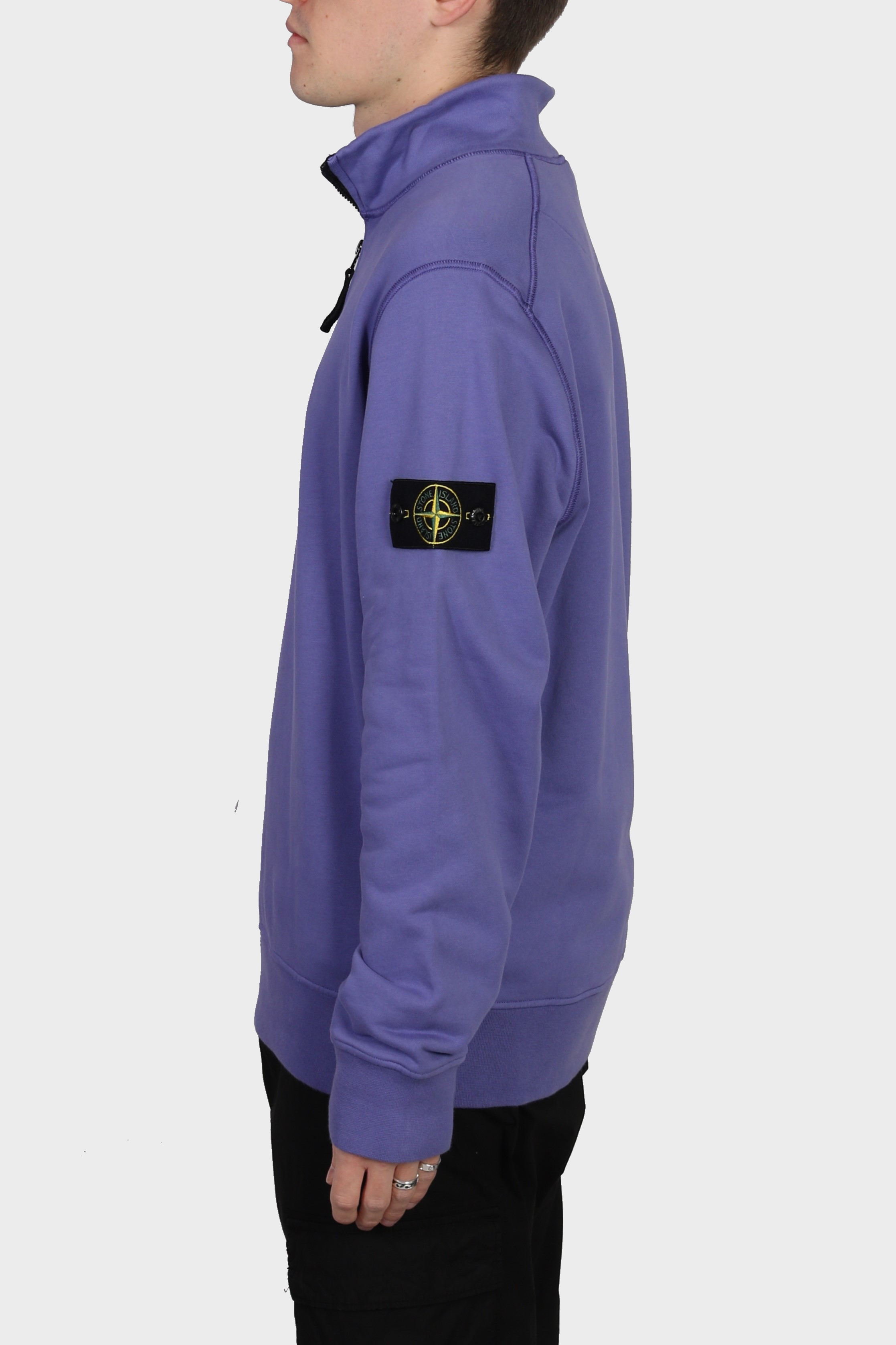 STONE ISLAND Half Zip Sweatshirt in Lilac S