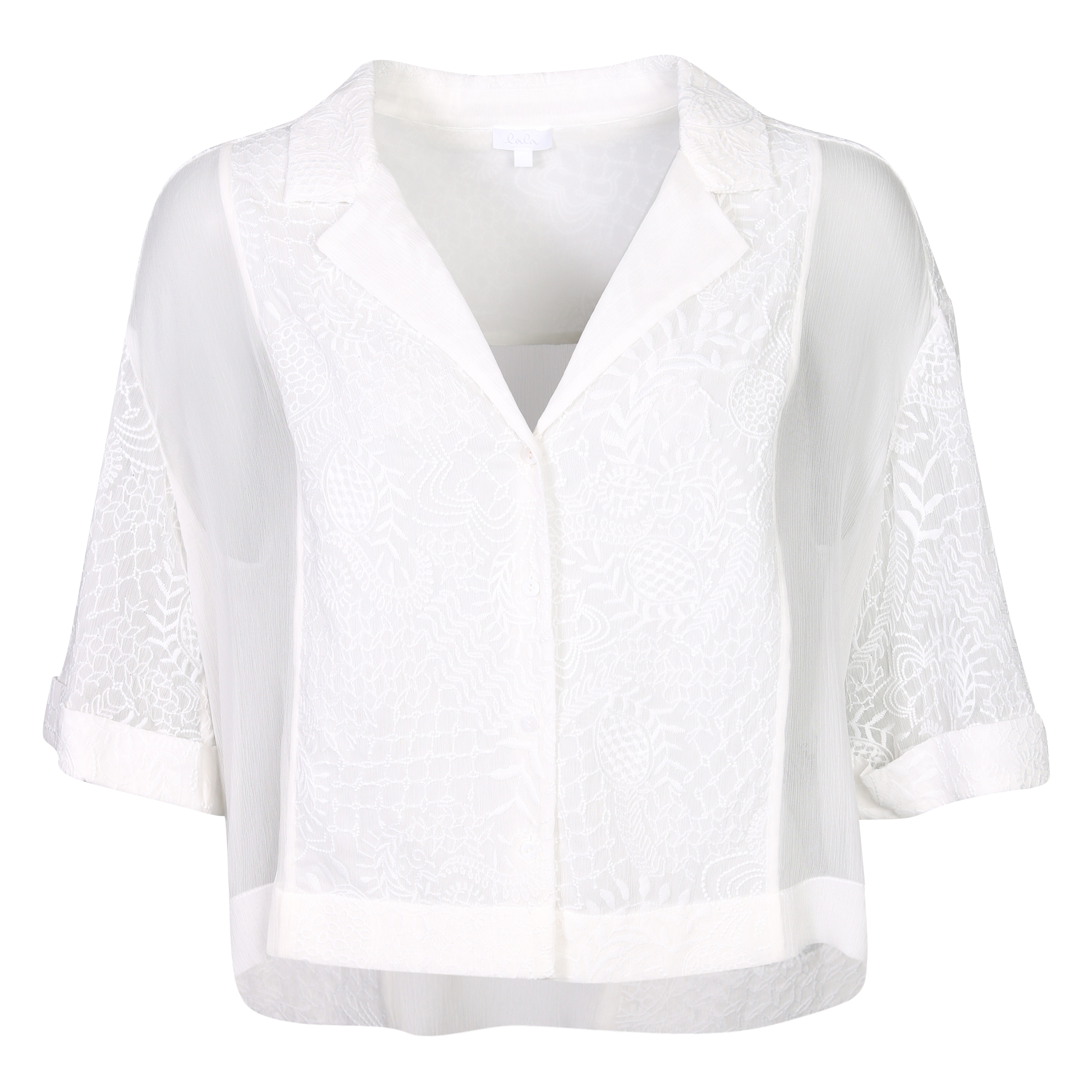 Lala Berlin Blouse Bonnie White Simoom Stitch