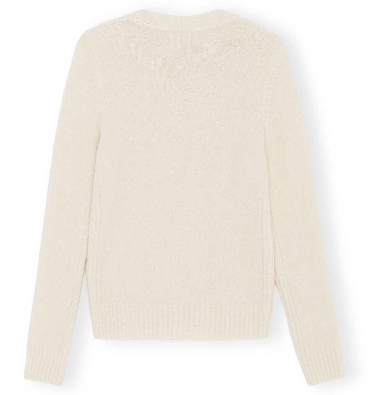 GANNI Brushed Alpaca Pullover in Egret L