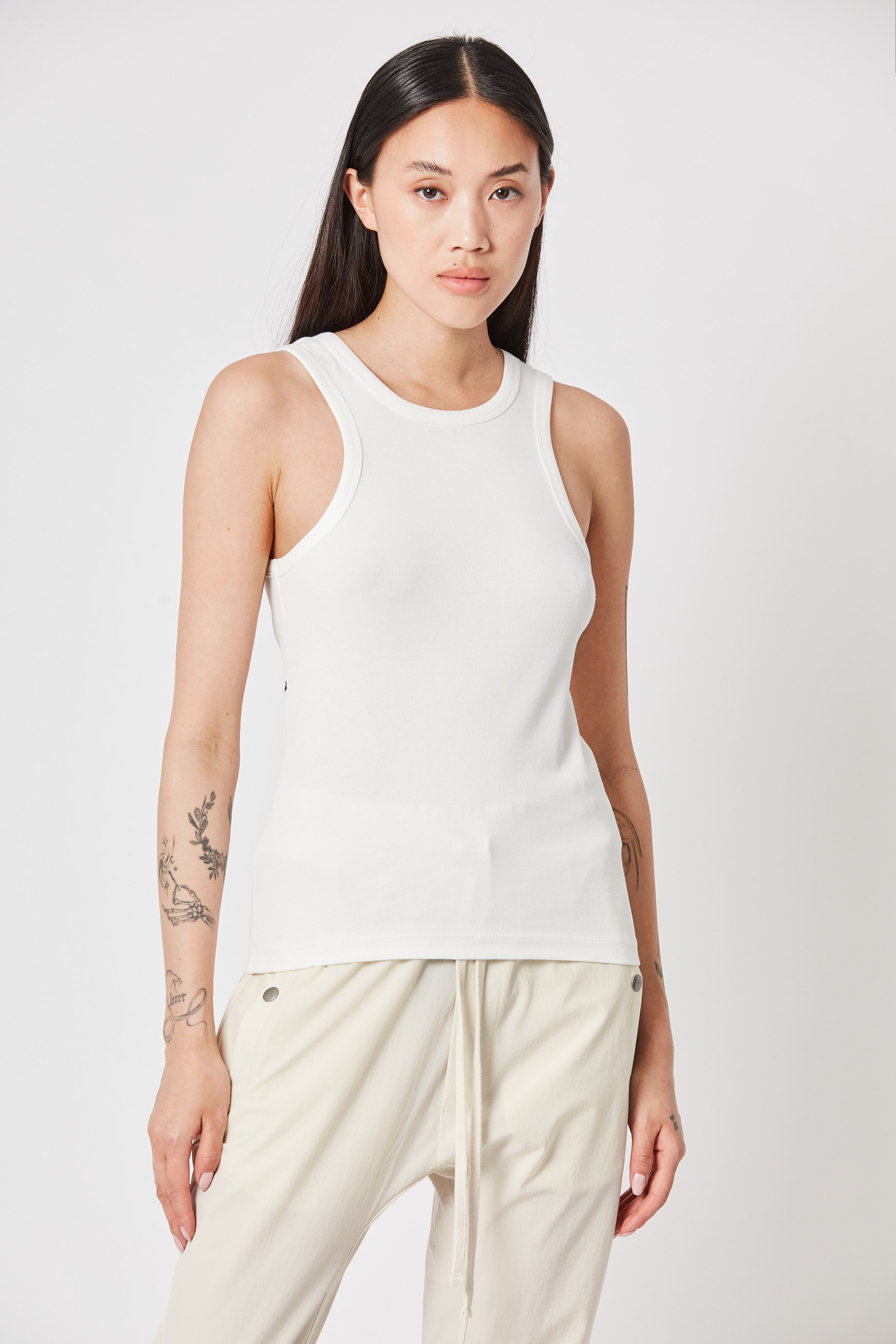 Thom Krom Rib Tank in Off White