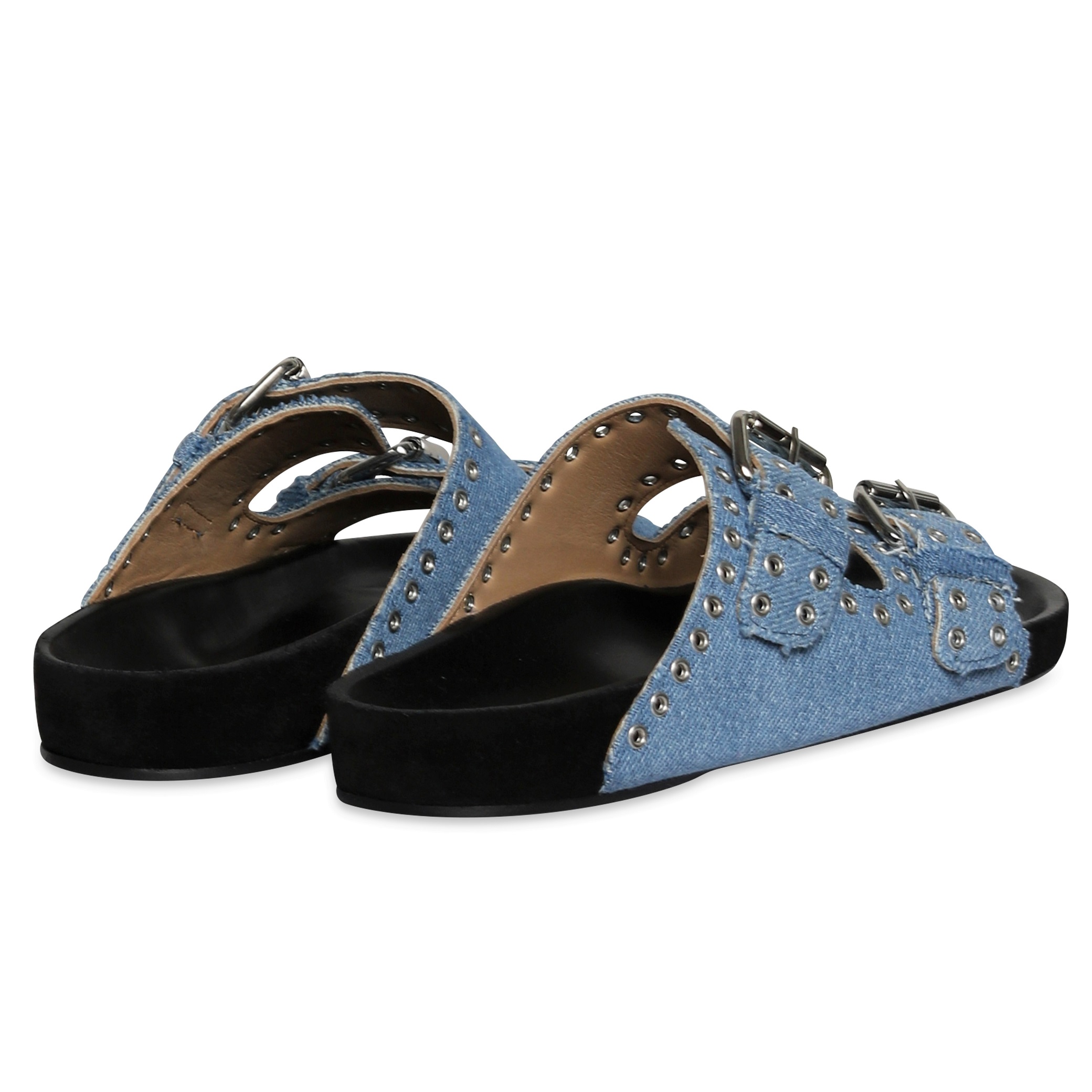 Isabel Marant Denim Sandals Lennyo Studs in Light Blue 40