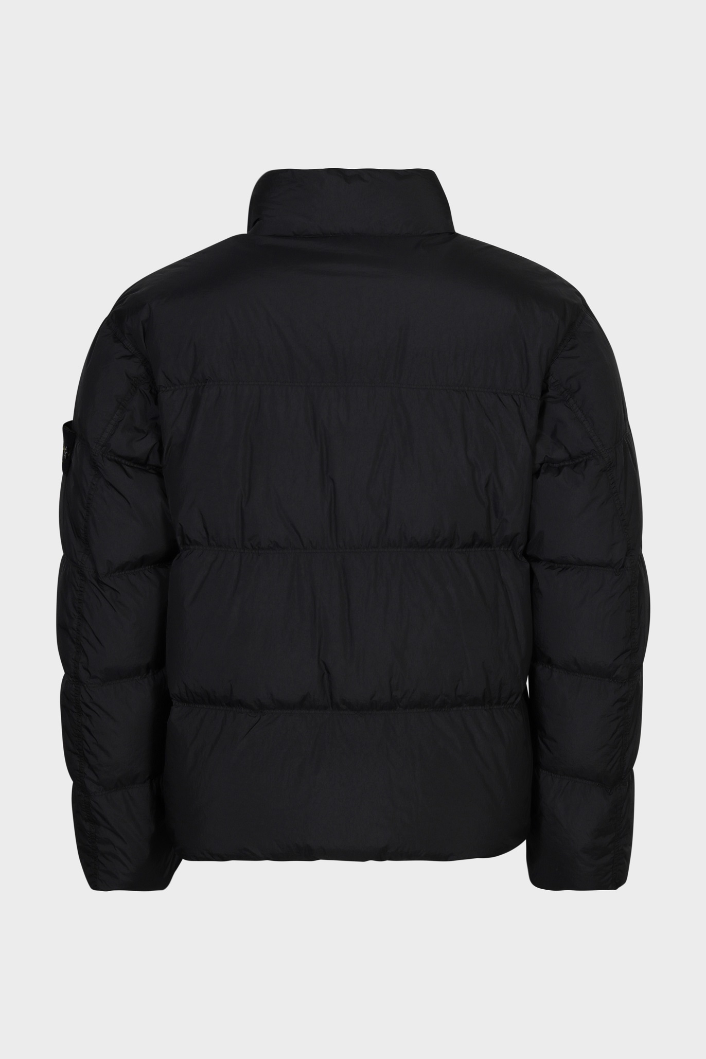 STONE ISLAND Garment Dyed Crincle Reps Down Jacket in Black