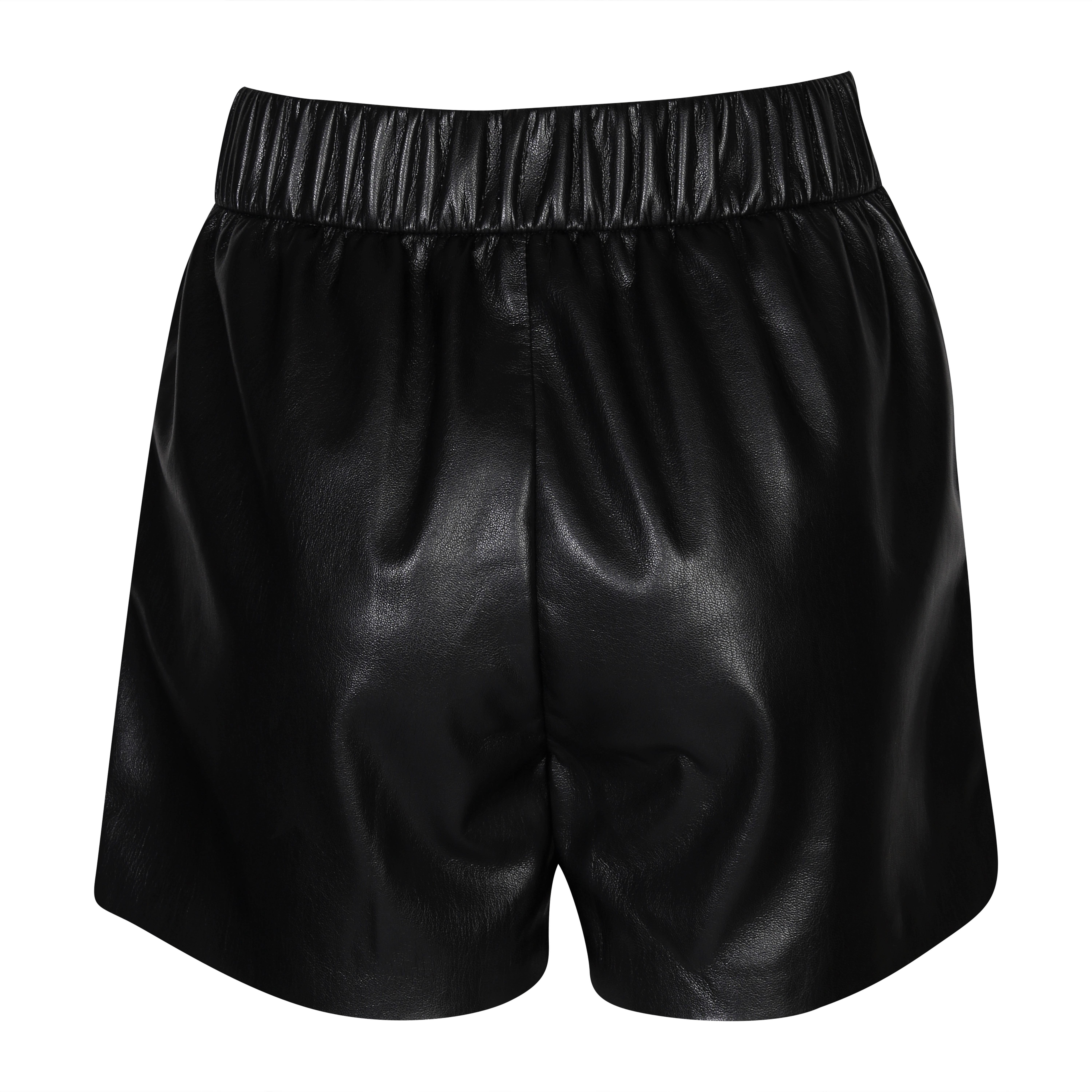Anine Bing Sofia Short Vegan Leather in Black XS