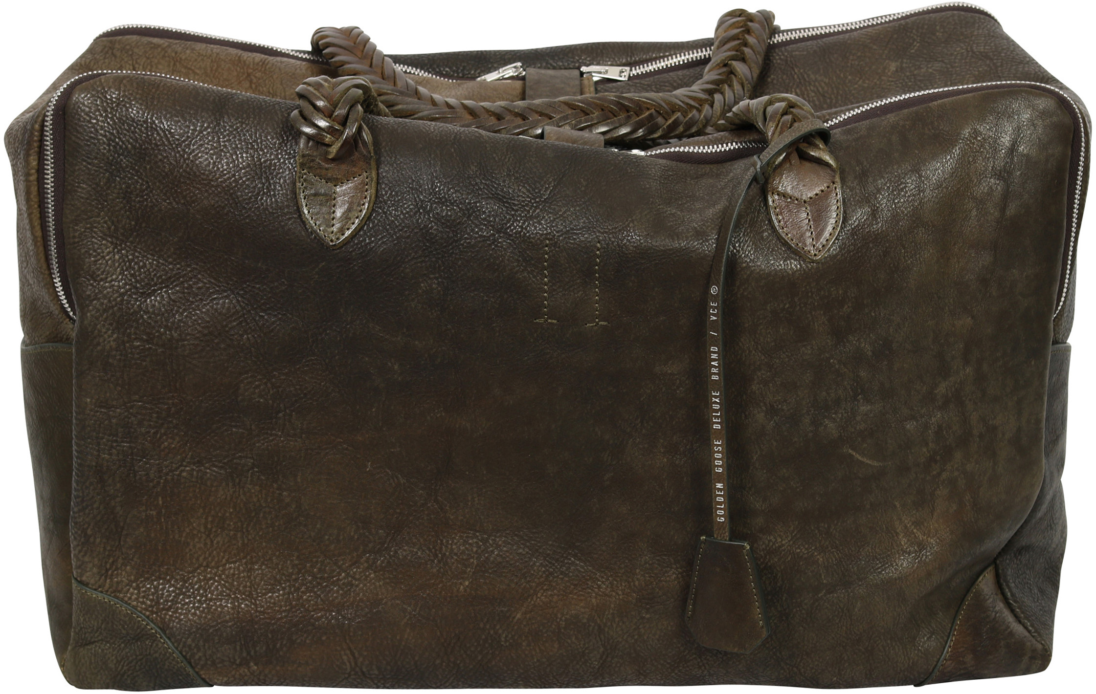 Golden Goose Big Equipage Bag Green Washed Leather