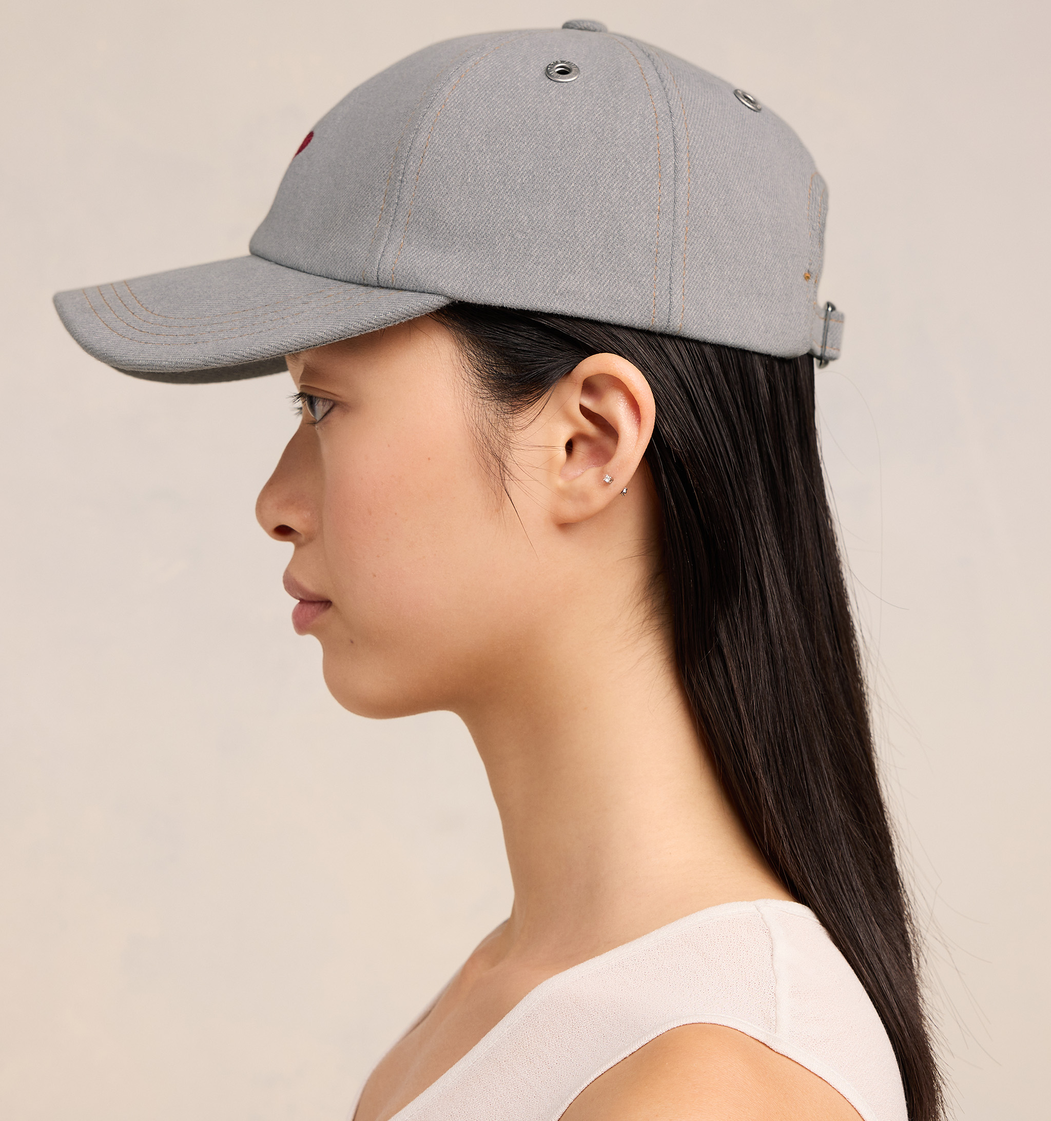 AMI PARIS de Coeur Cap in Javel Grey